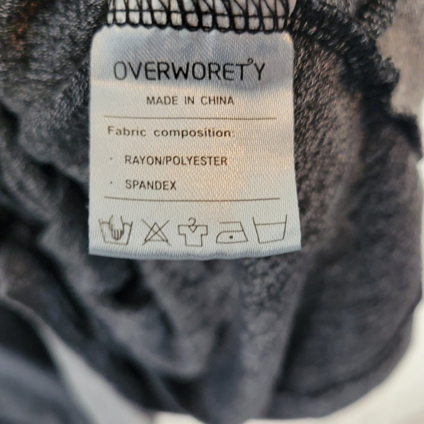 Overworety Womens Top 5X Plus Smock Tunic Gray Comfy Rayon Knit Soft Pockets