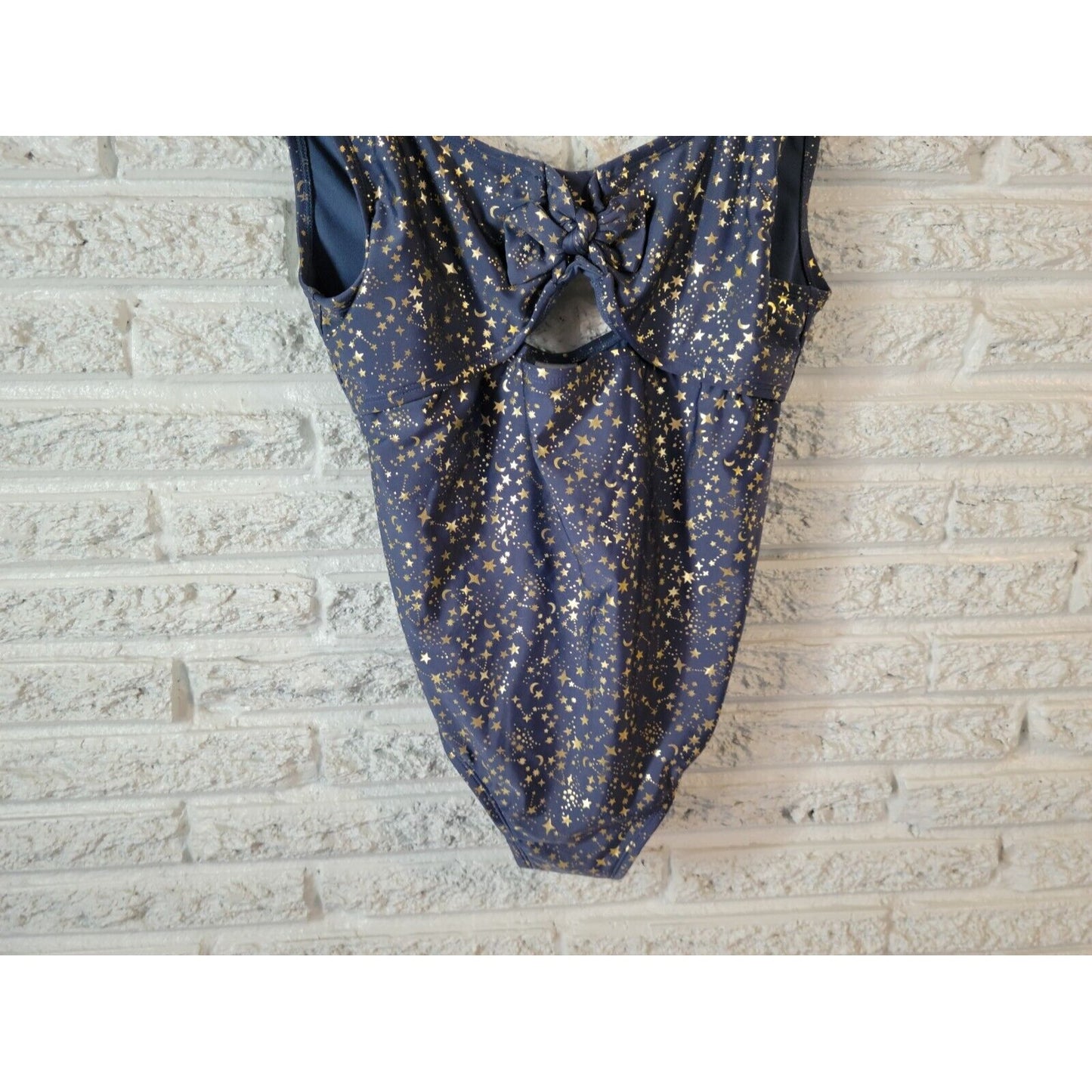 Art Class Womens Swimsuit Extra Large One Piece Window Blue Stars Poly Blend