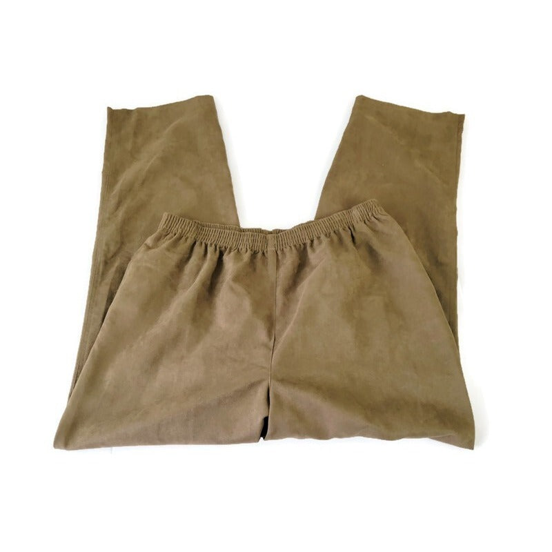 Stonebridge Womens Pants 1X Plus Straight Leg Pull On Comfort Polyester Brown