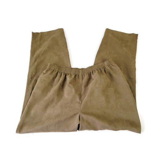 Stonebridge Womens Pants 1X Plus Straight Leg Pull On Comfort Polyester Brown