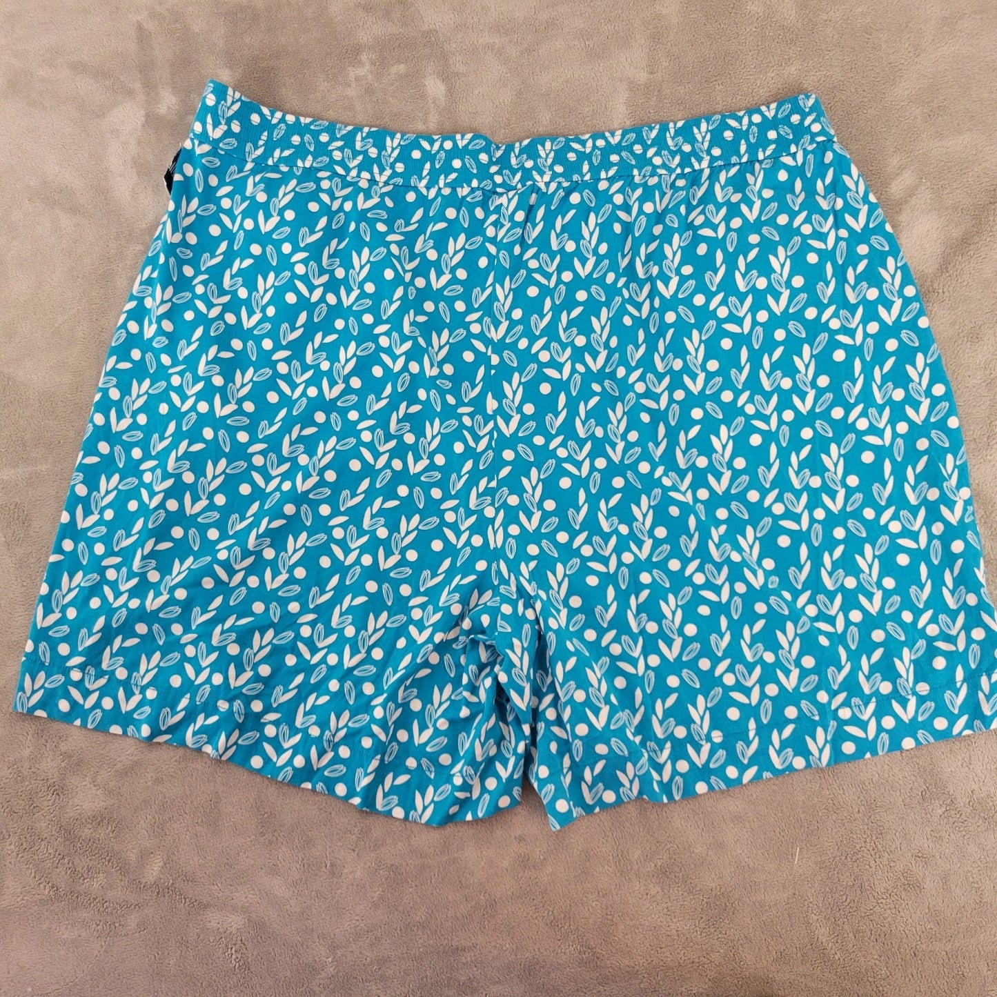 Lane Bryant Womens Shorts 22 24 Plus Pull On Lightweight Blue Floral Pockets