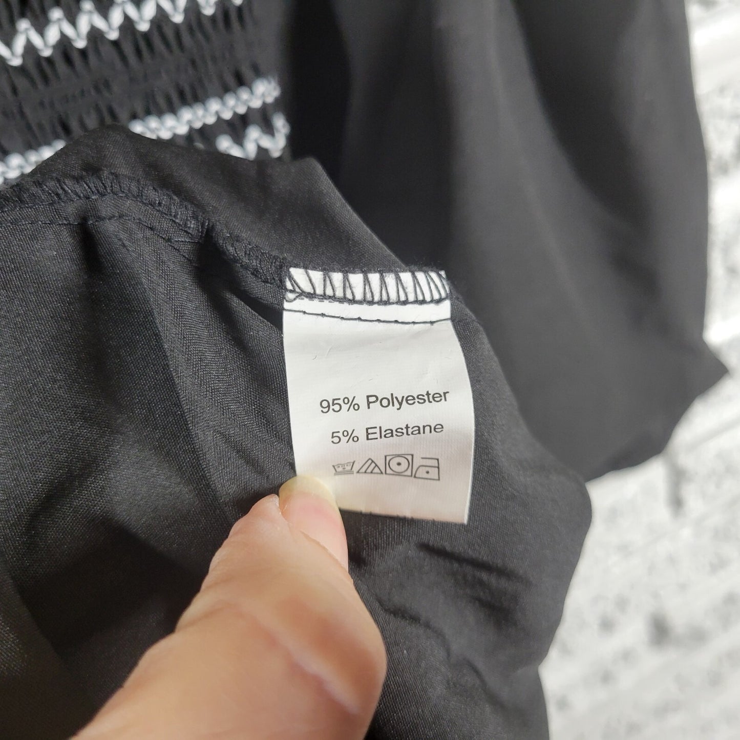 Shein Curve Womens Top 5XL Plus Peasant Cinched Black Lightweight Poly Blend