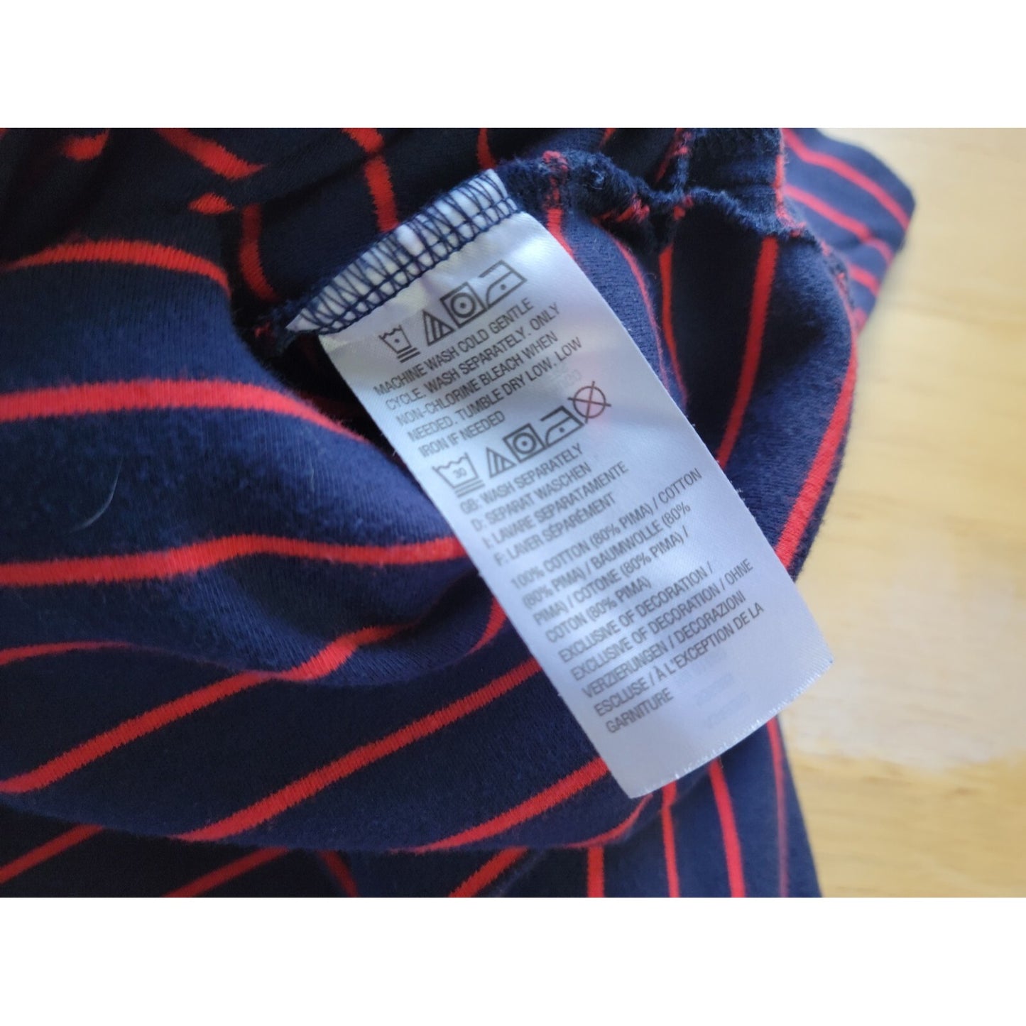 Isaac Mizrahi Live QVC Womens Top 1X Plus Tee Blue Stripe Cotton Casual VNeck