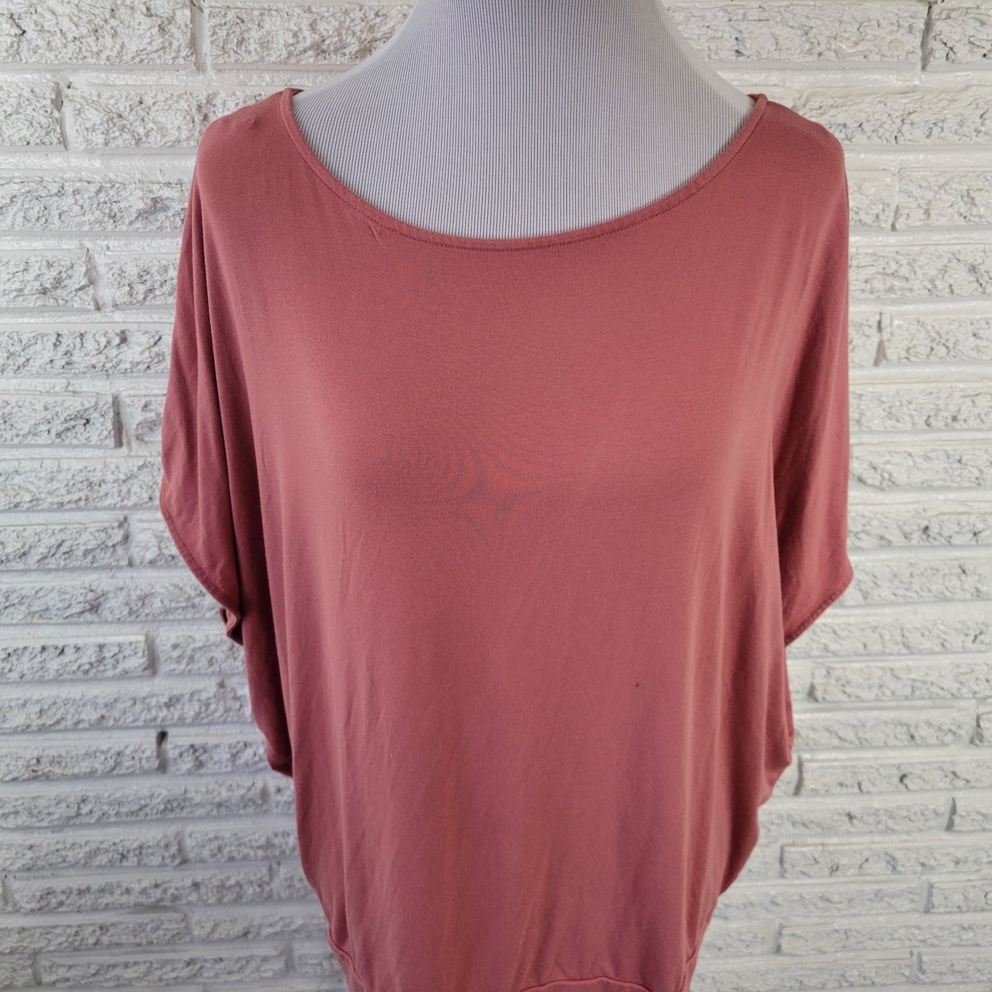 Alfani XL Dusty Rose Pink Sleeveless Top Rayon Spandex Stretch V-Neck Blouse