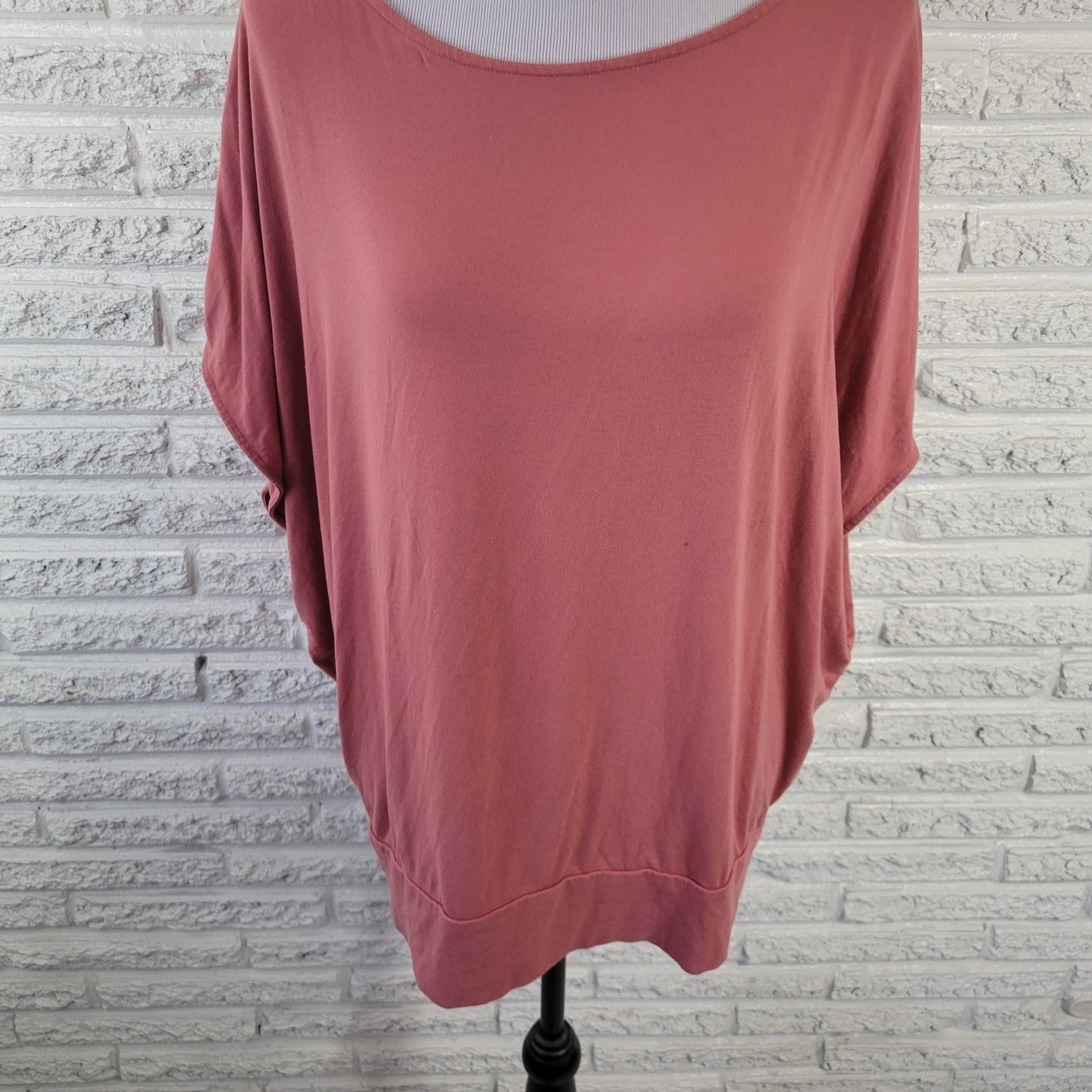 Alfani XL Dusty Rose Pink Sleeveless Top Rayon Spandex Stretch V-Neck Blouse
