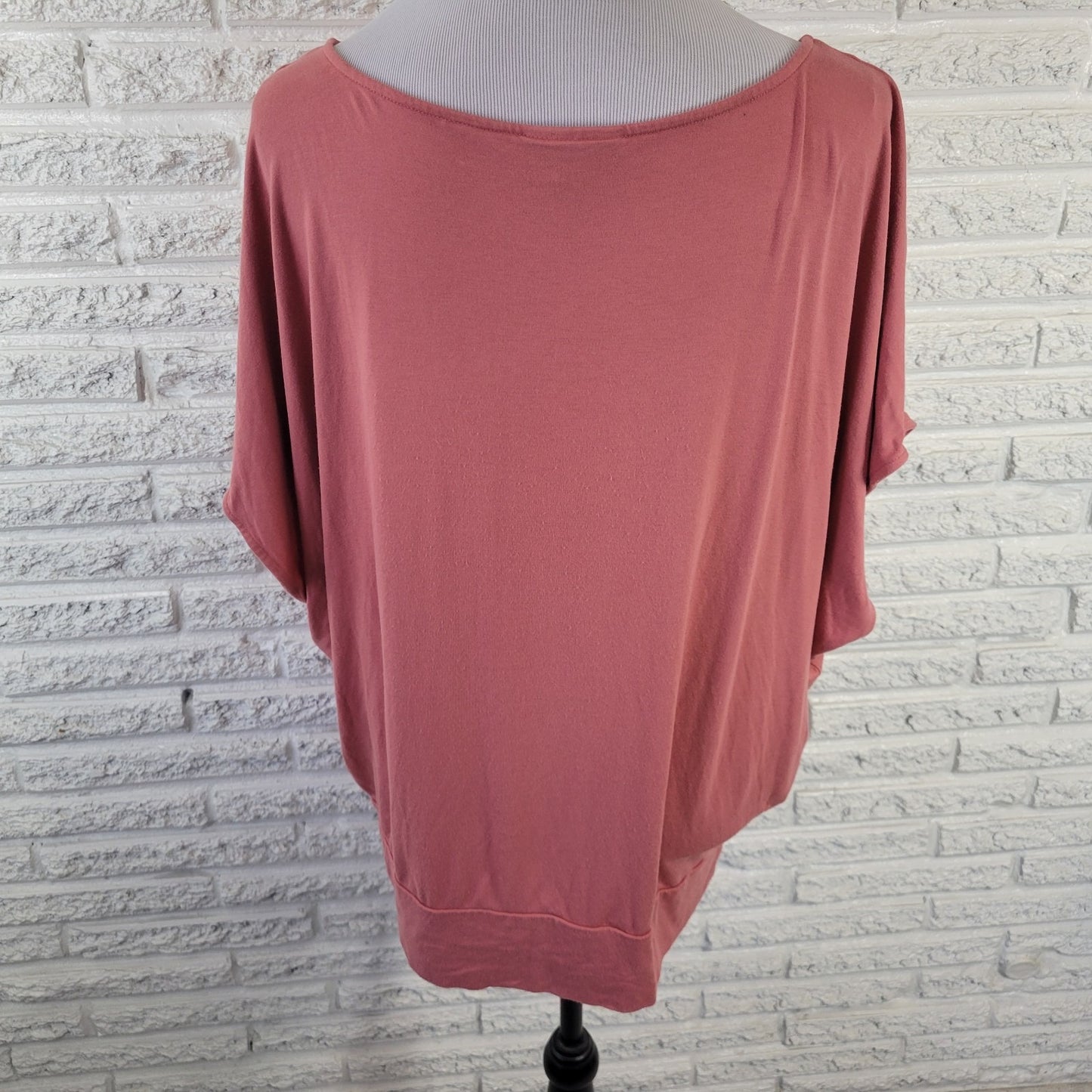 Alfani XL Dusty Rose Pink Sleeveless Top Rayon Spandex Stretch V-Neck Blouse