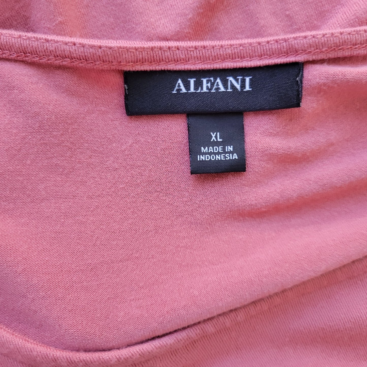 Alfani XL Dusty Rose Pink Sleeveless Top Rayon Spandex Stretch V-Neck Blouse