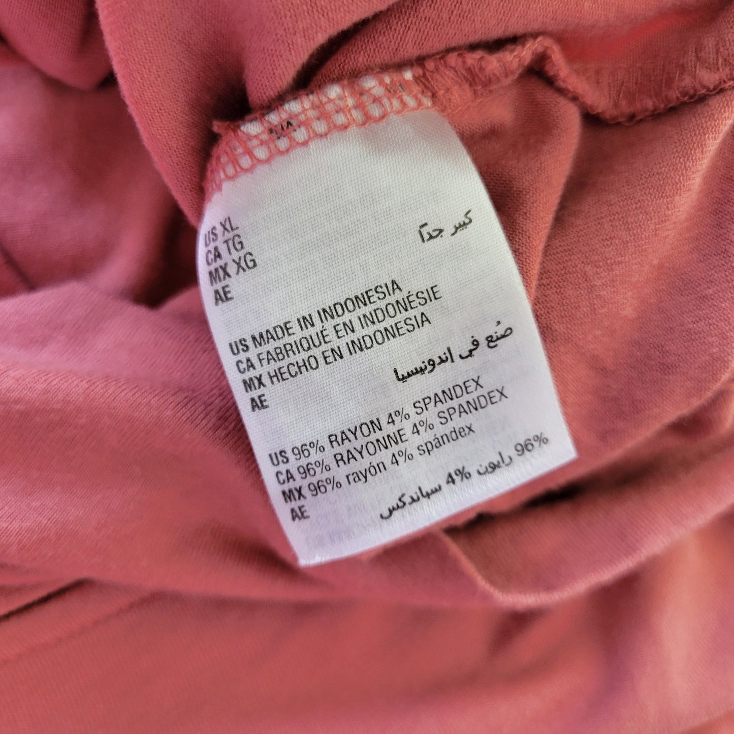 Alfani XL Dusty Rose Pink Sleeveless Top Rayon Spandex Stretch V-Neck Blouse
