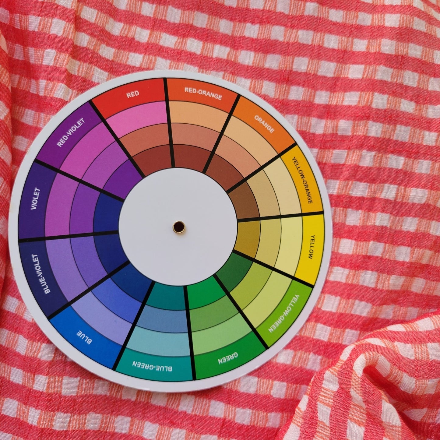 Ruby Rd Women Top 1X Plus Tunic Red Gingham Check Semi Sheer Pintuck Lightweight