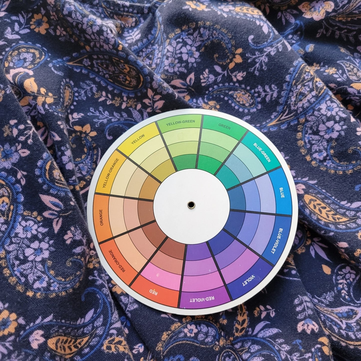 Denim Co Womens Top 5X Plus Long Sleeve Blue Paisley Cotton Blend Comfy Casual