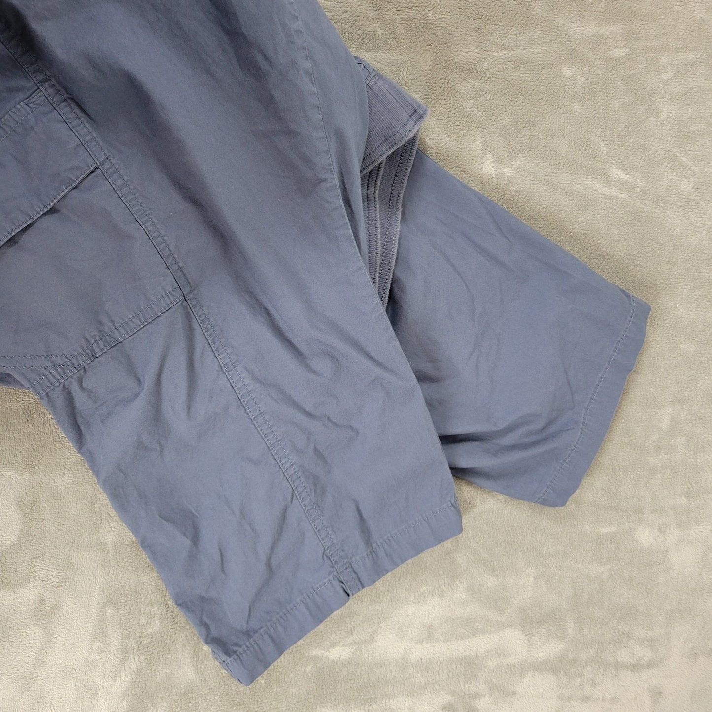 Lee Womens Pants 24W Plus Capri Cargo Relaxed Fit Blue Pull On Lightweight Comfy