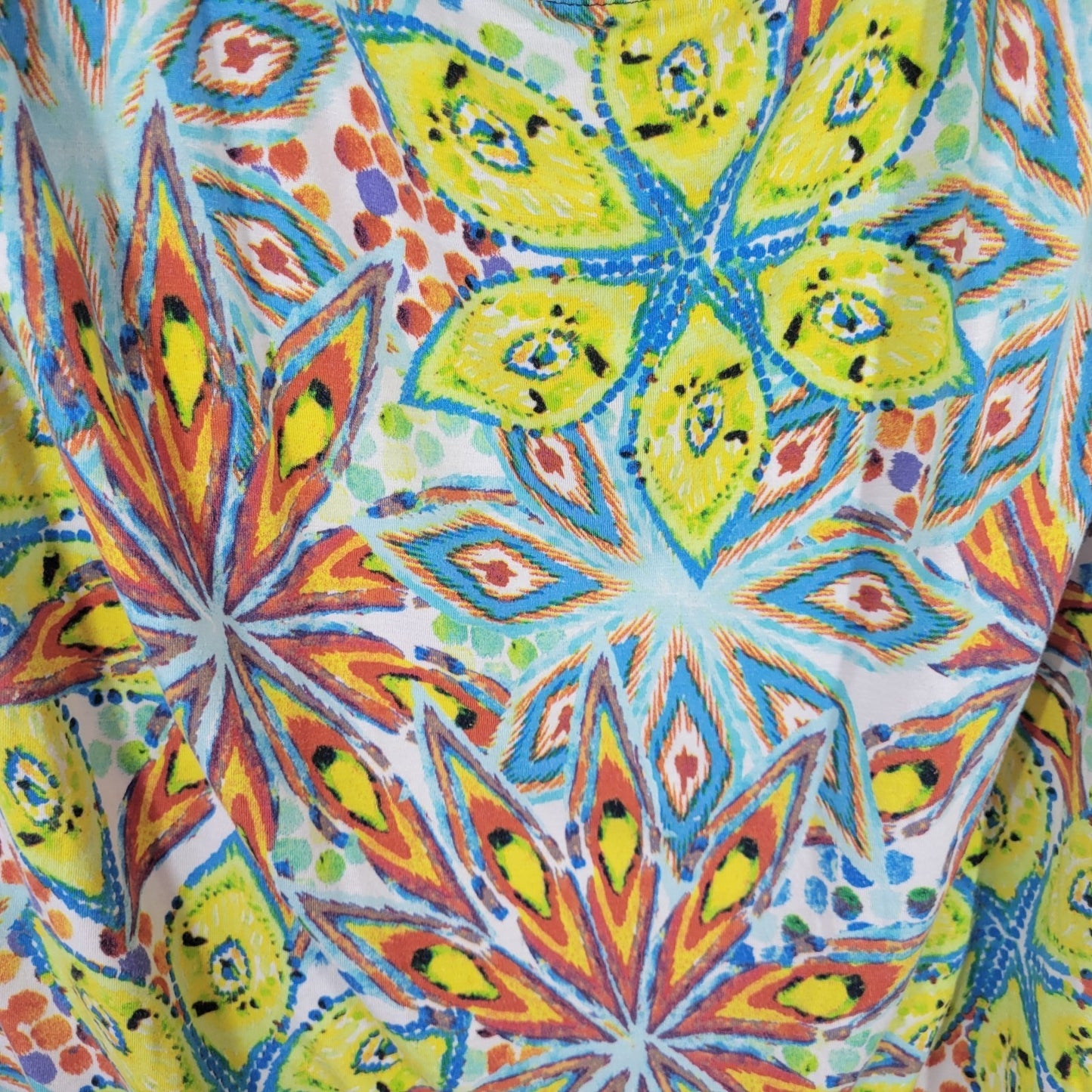 Westbound Womens Top 2X Plus Short Sleeve Grommets Cold Shoulder Blue Floral