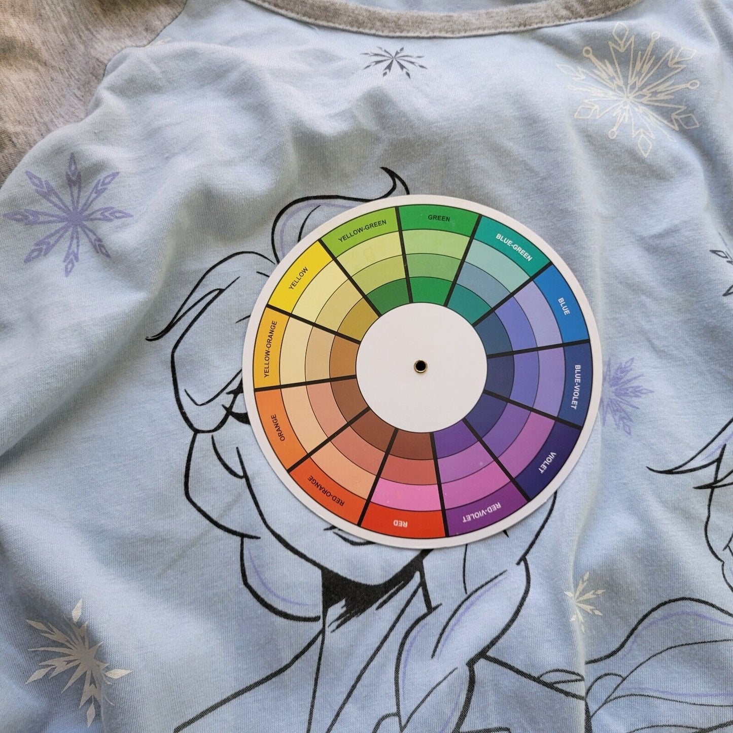 Disney Frozen II Women Pajama Top 3X Plus Raglan Sleeve Fearless Blue Gray Comfy