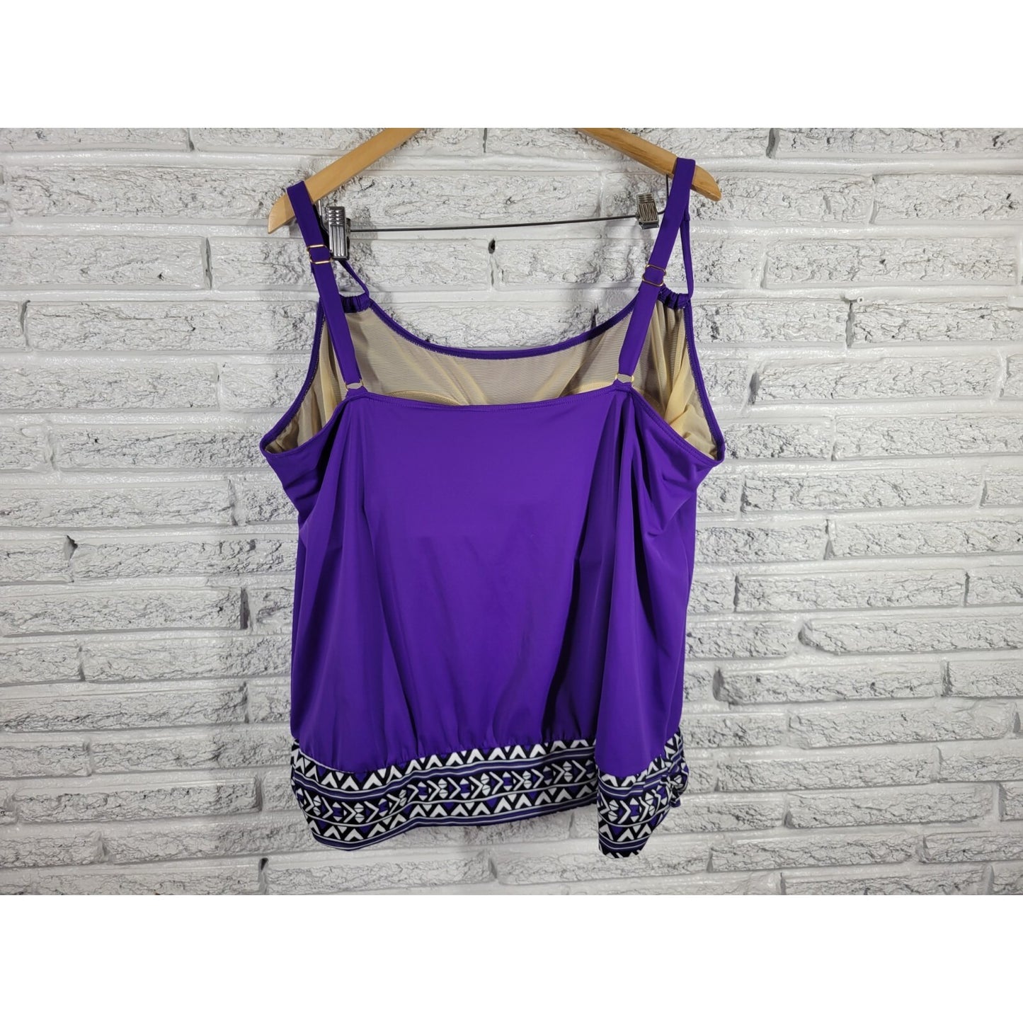 Swimsuits for All Womens Swimsuit 26 Plus Top Only Purple Bra Adjustable Strap