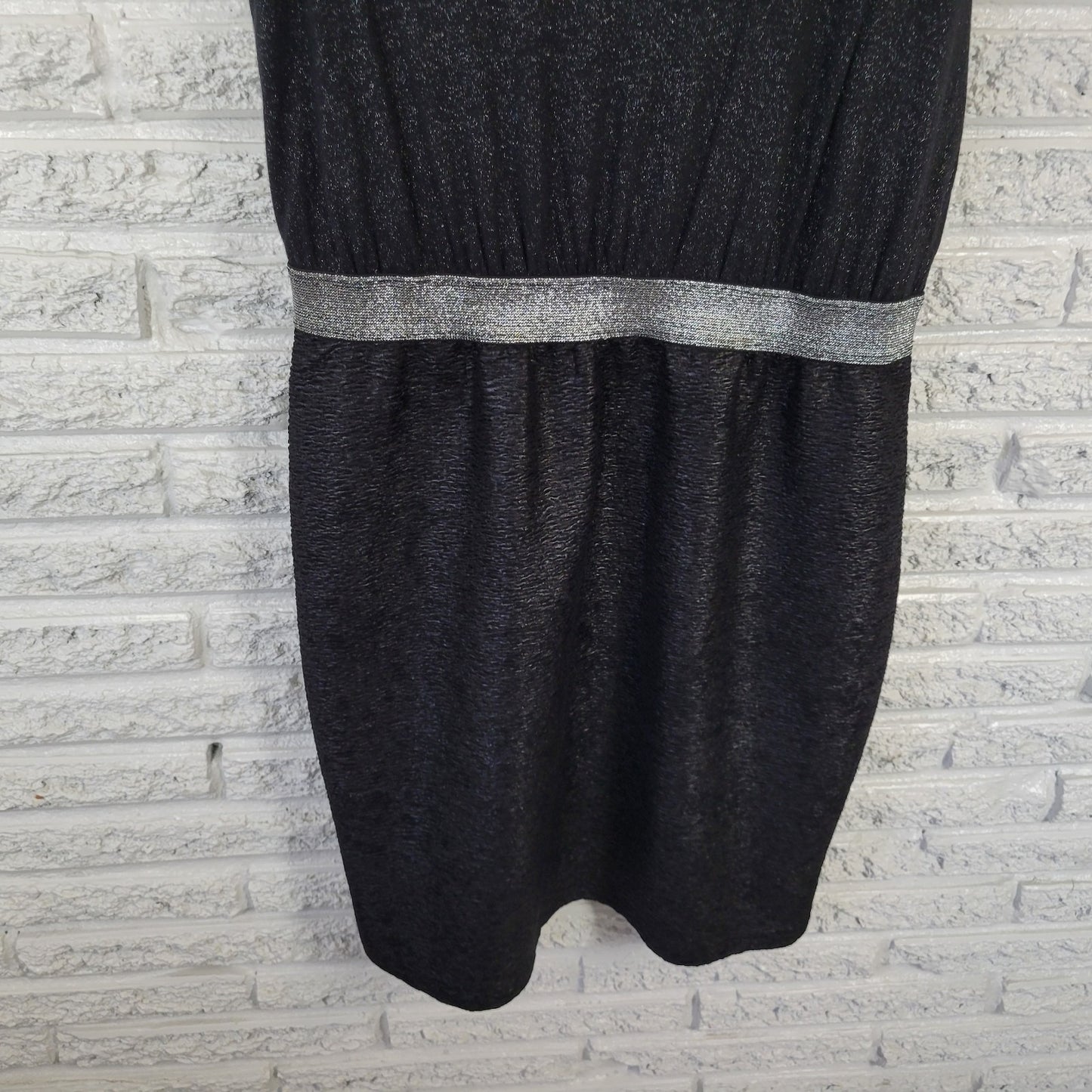 Forever 21 Dress 1X Mini Sleeveless Party Little Black Dress Metallic Sparkle