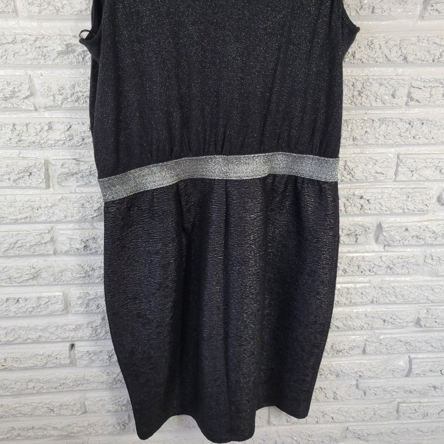 Forever 21 Dress 1X Mini Sleeveless Party Little Black Dress Metallic Sparkle