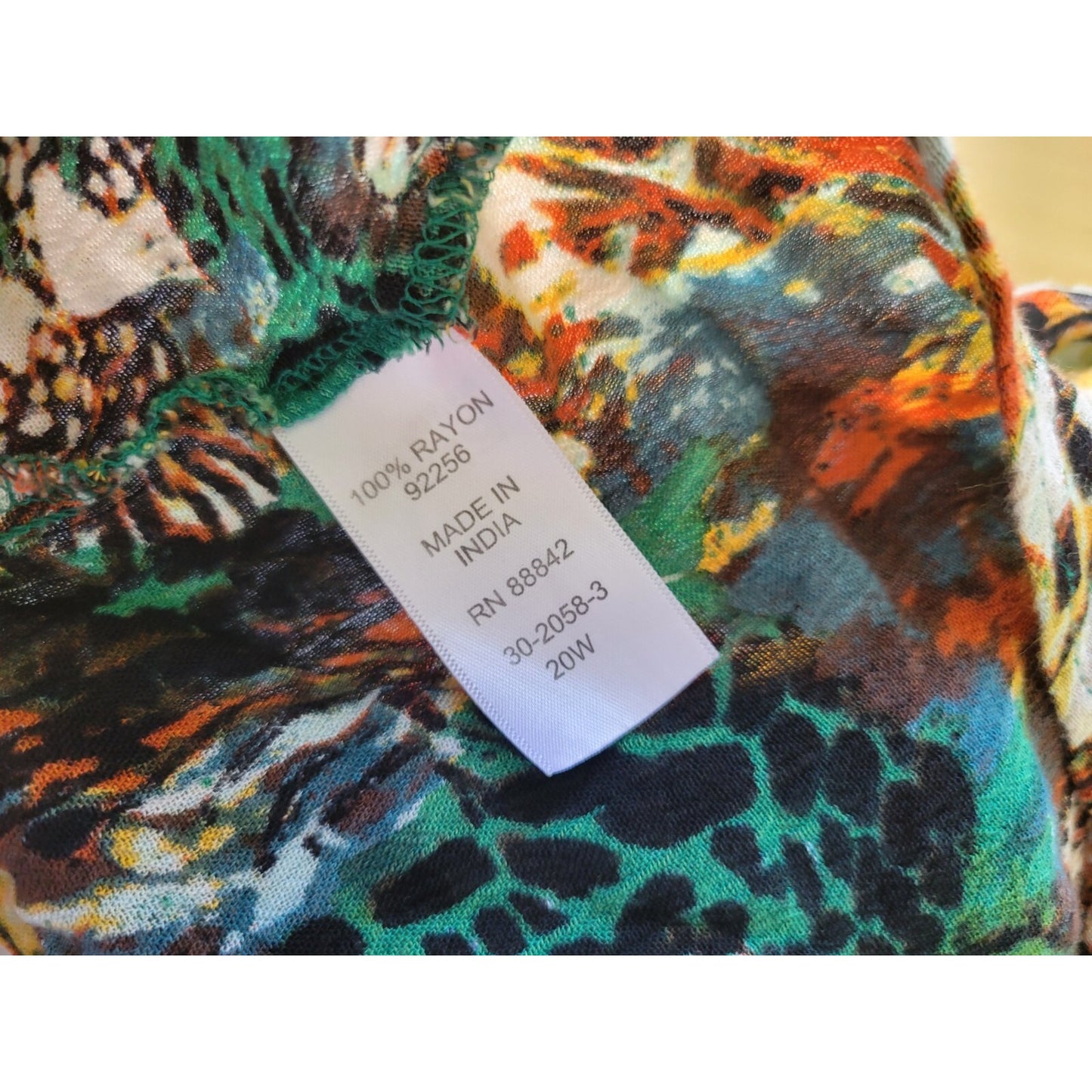 Roamans Womens Top 20W Plus Short Sleeve Brown Floral Sheer Button Up Career