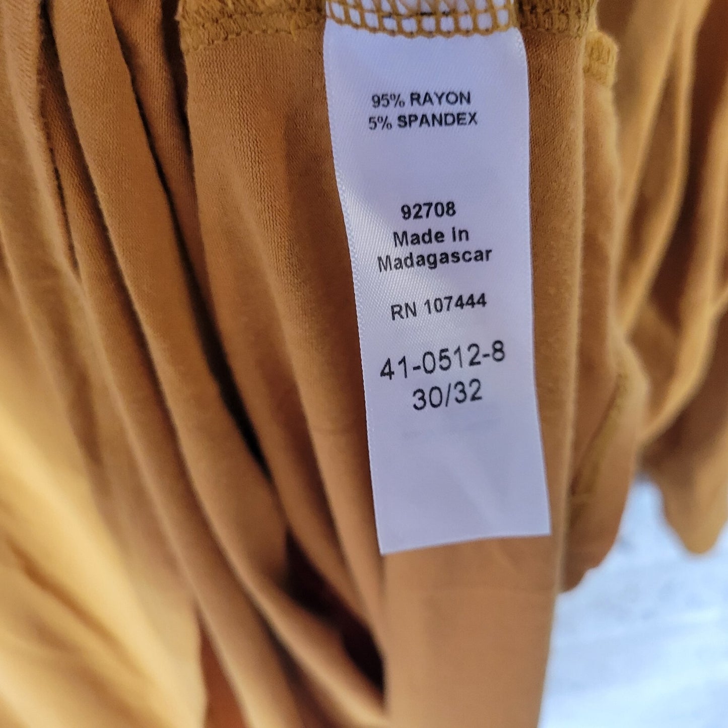 Jessica London Womens Top 30 32 Plus Tee Tunic 3/4 Sleeve Rayon Spandex Gold