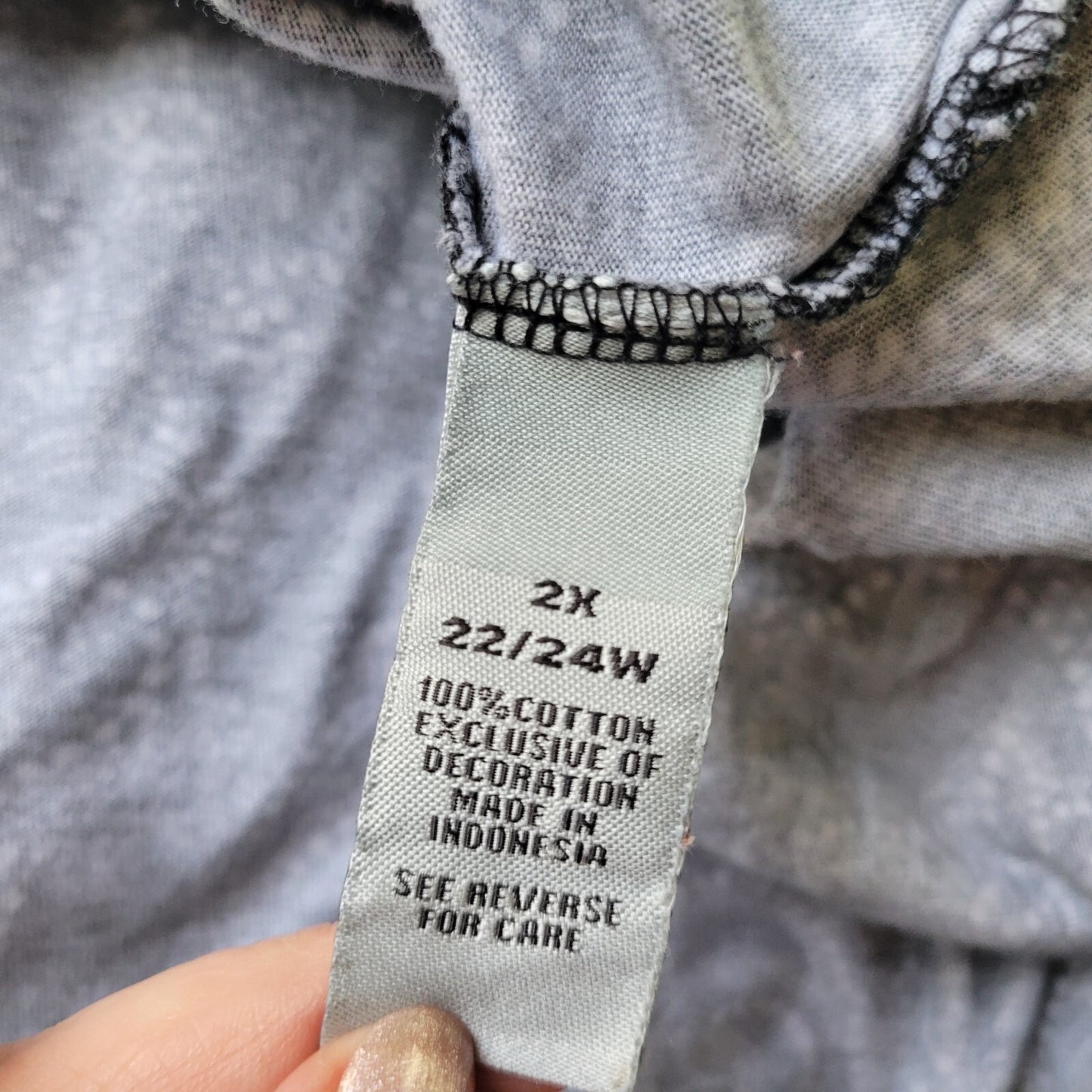 Catherines Womens Top 2X 22W 24W Plus Tunic Mesh Neckline Cotton Black Geometric