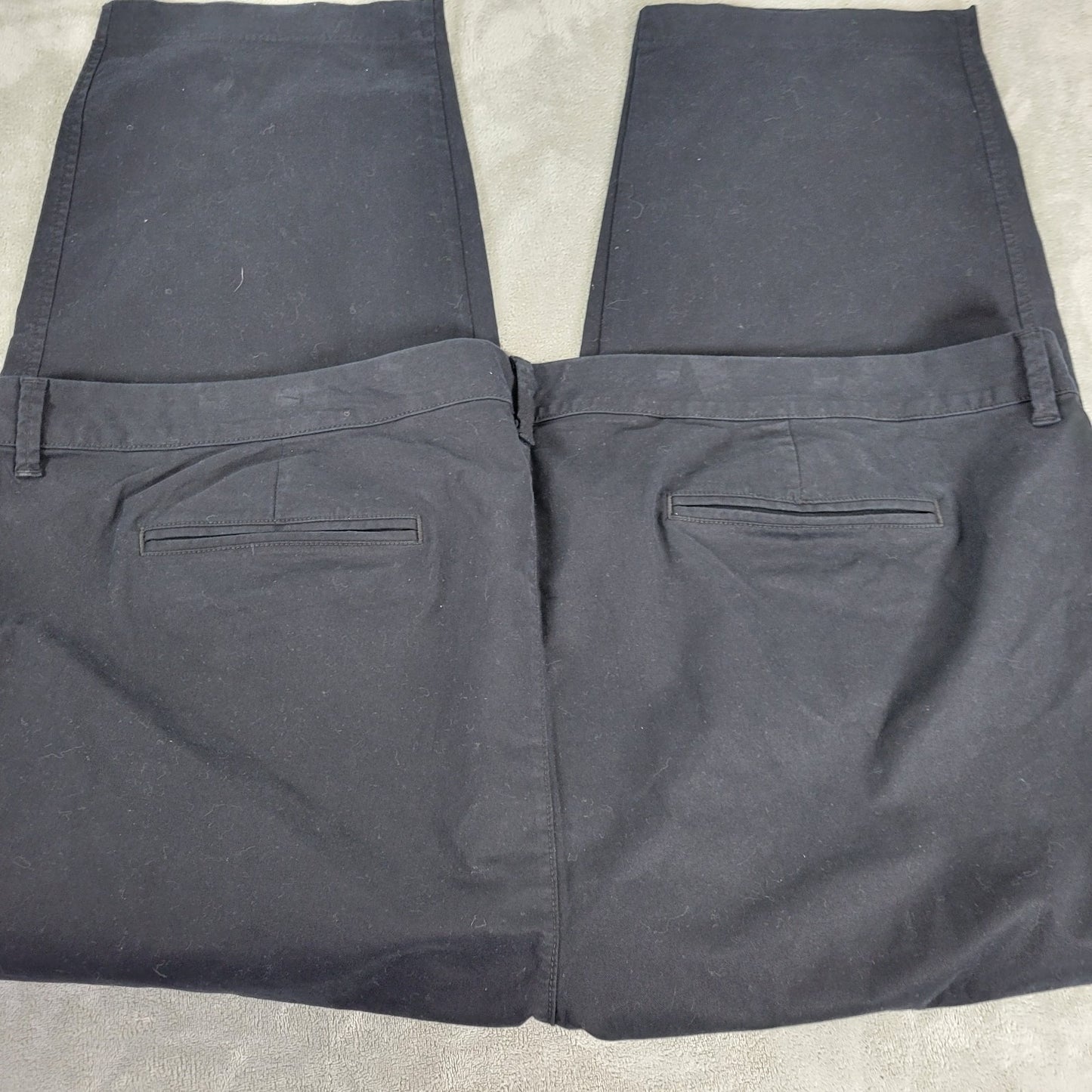 Old Navy Womens Pants 30 Plus Pixie Cropped Straight Leg Black Zip Fly Casual