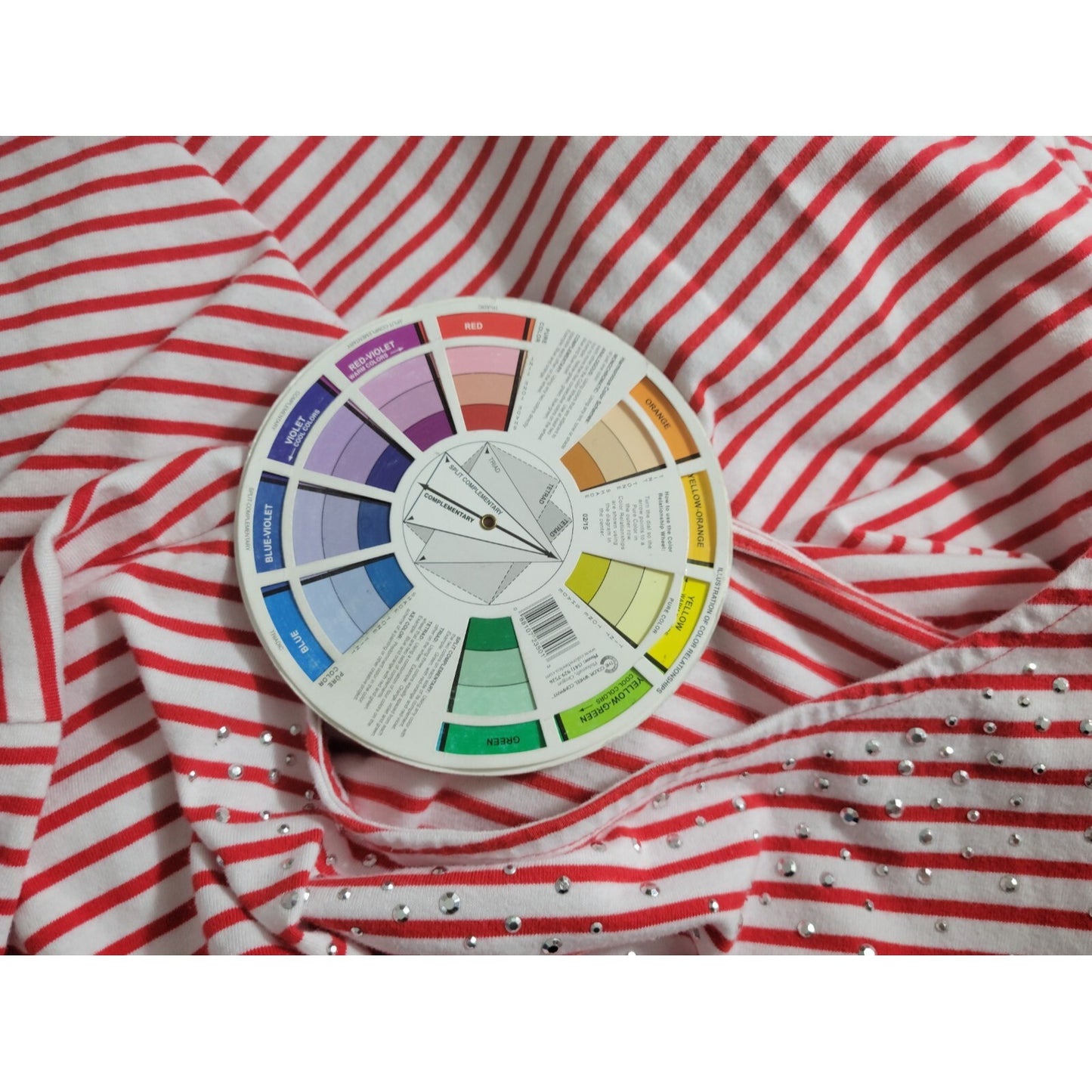 Coral Bay Women Top 2X Plus Tee Studded Pullover Red Stripe Casual Lightweight