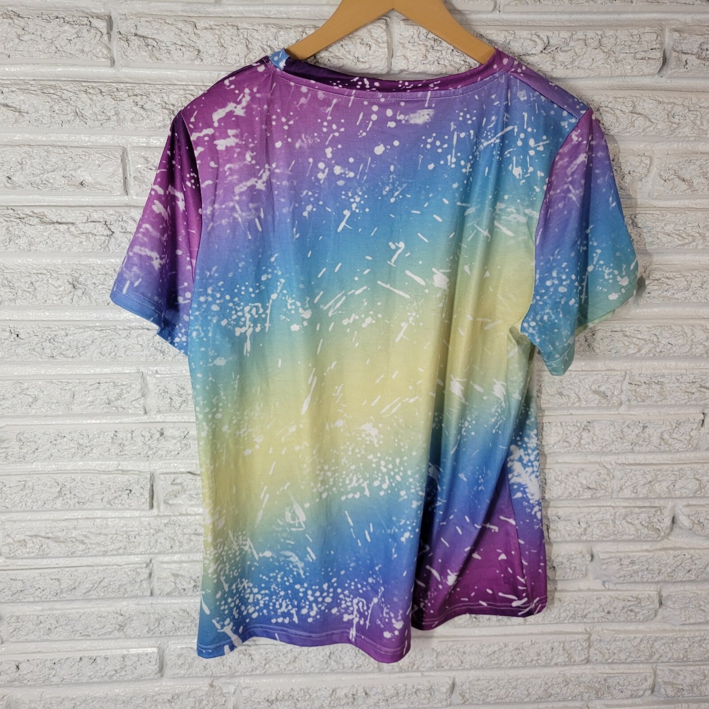 Womens Top 2XL Plus Tee Short Sleeve Just Breathe Dandelion Comfy Purple Blue