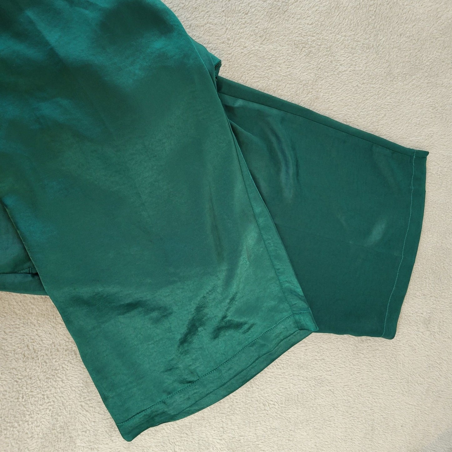 Gap Womens Pants 20 Plus Straight Leg Green Zip Fly Polyester Slick Shiny Casual