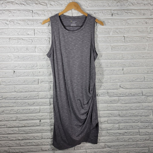 Tek Gear Dry Tek Womens Dress XL Tank Shift Gray Poly Blend Casual Comfy Stretch
