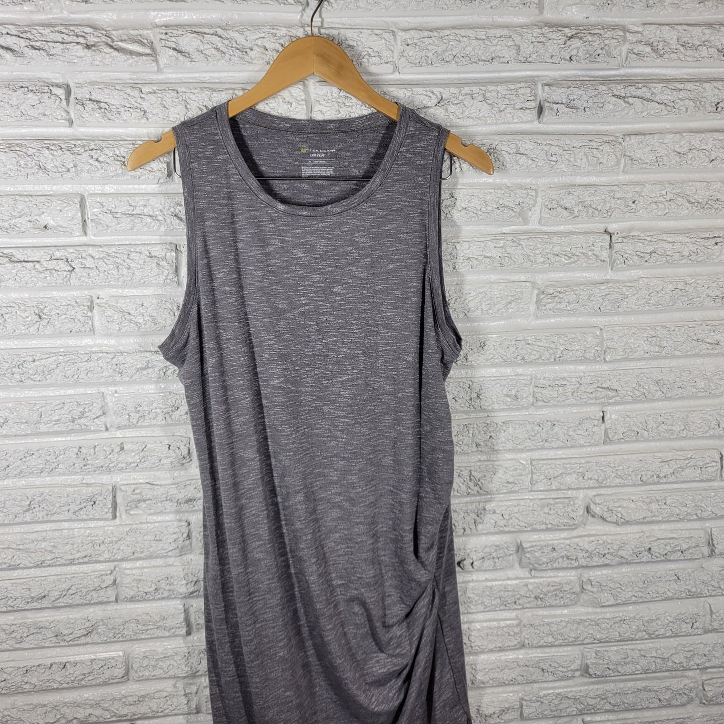 Tek Gear Dry Tek Womens Dress XL Tank Shift Gray Poly Blend Casual Comfy Stretch