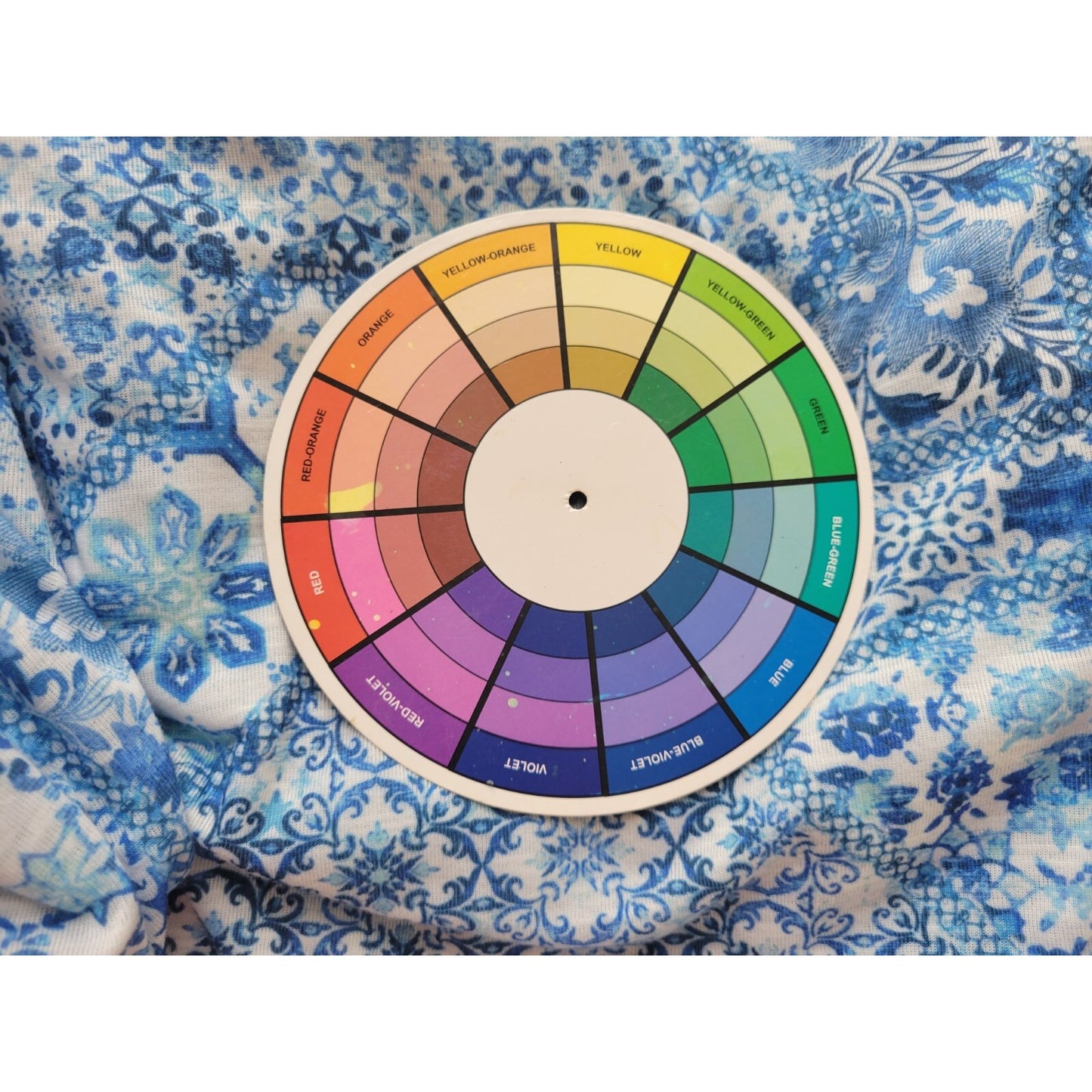 Avenue Women Top 30 32 Plus Tee Short Sleeve Blue Floral Lightweight Polyester