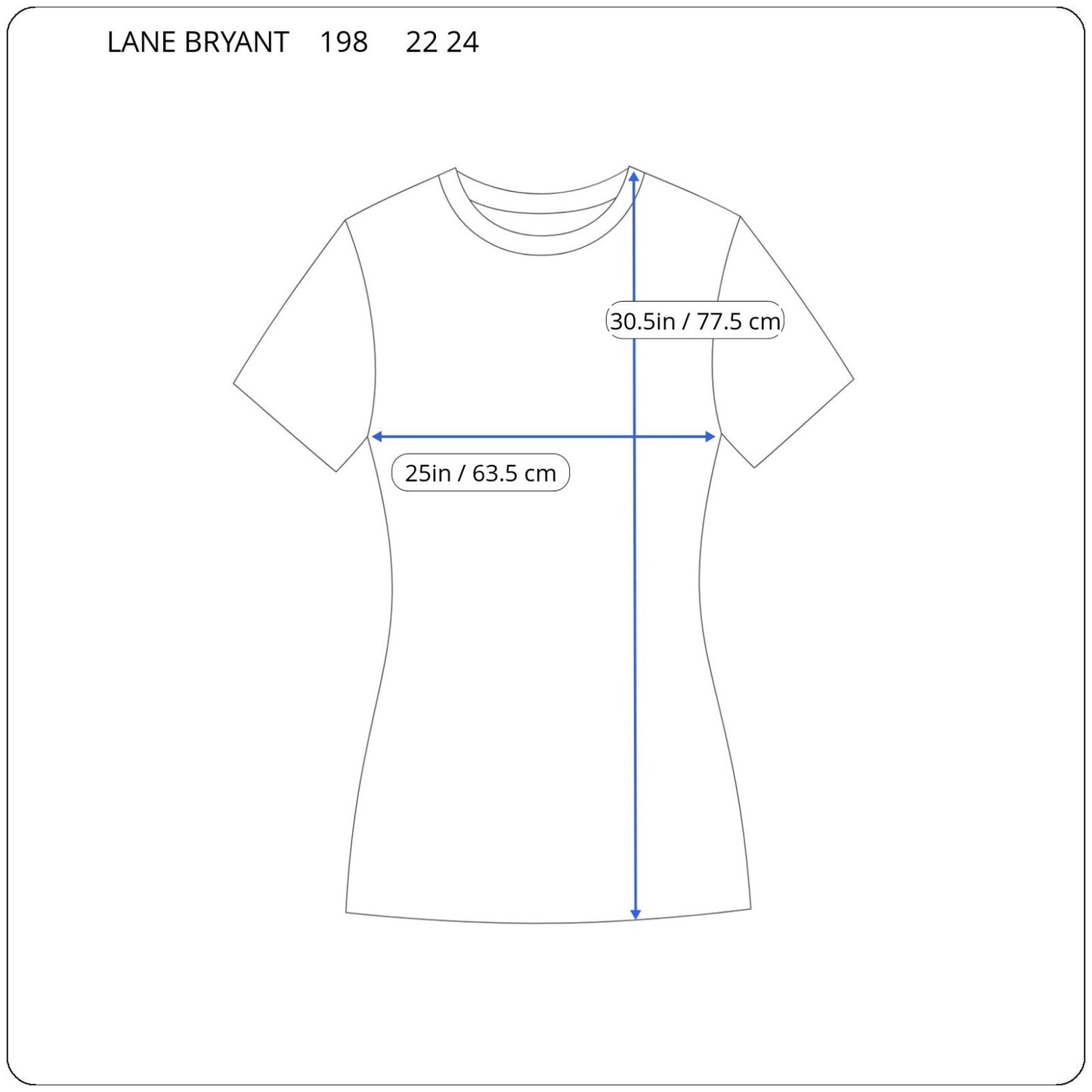 Lane Bryant Womens Top 22 24 Plus Tee Perfect Short Sleeve Pink Blue Stripe