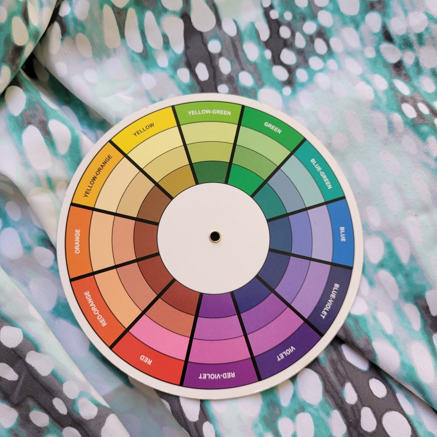 Healing Hands Unisex Scrub Top 3X Plus Blue Watercolor Poly Blend Pocket Medical