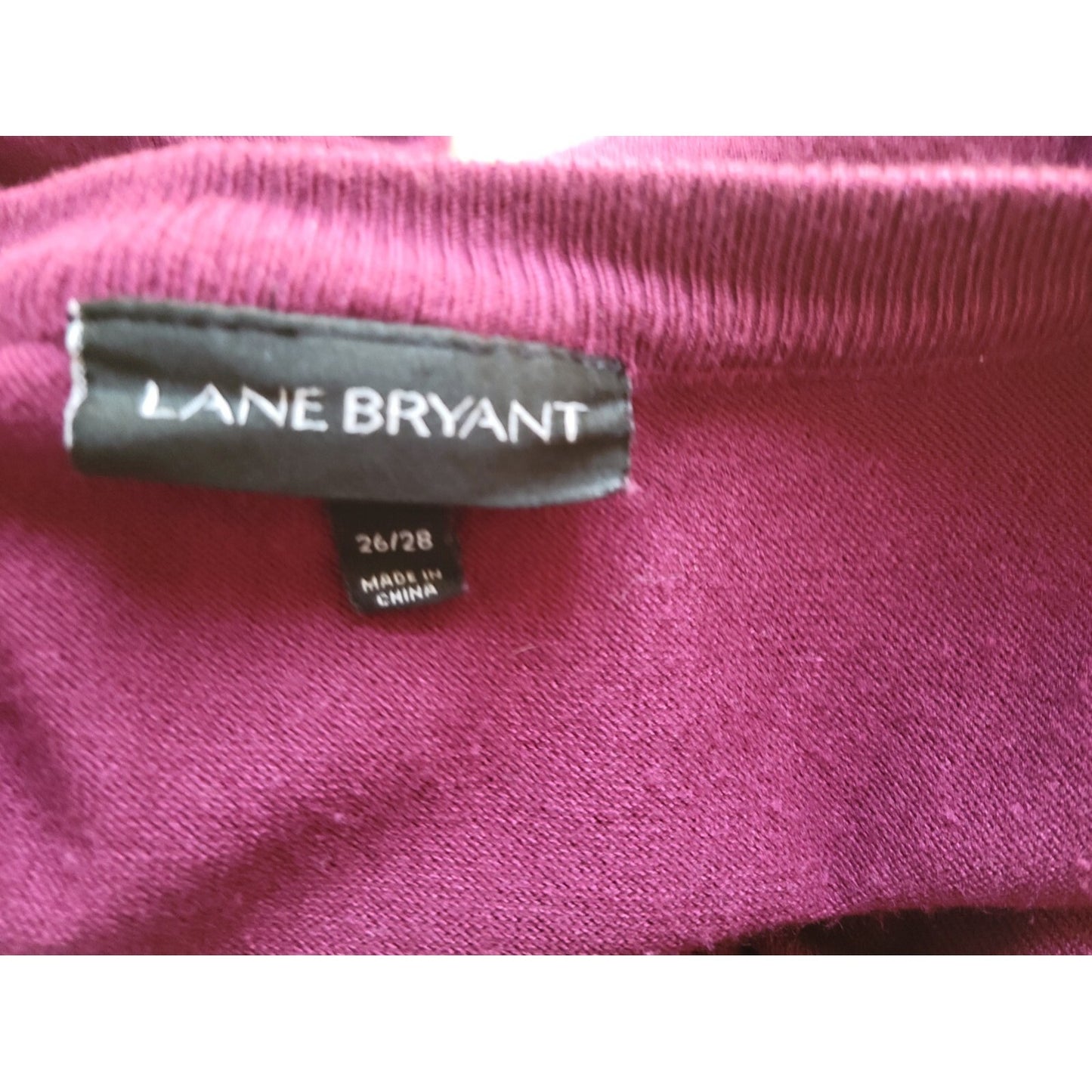 Lane Bryant Women Sweater 26 28 Plus Cold Shoulder Oversize Burgundy Beads