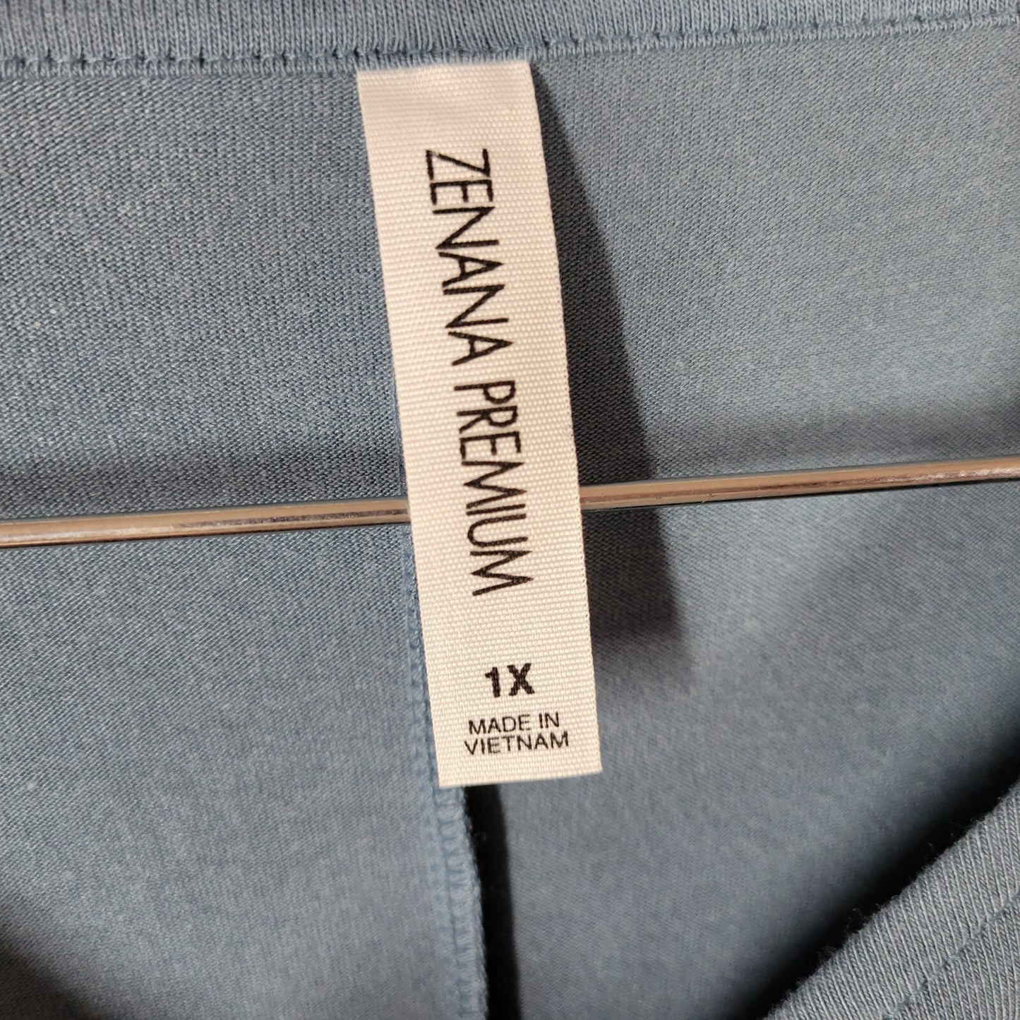 Zenana Premium Women Dress 1X Plus Mini Tunic Blue Soft Poly Blend Lightweight