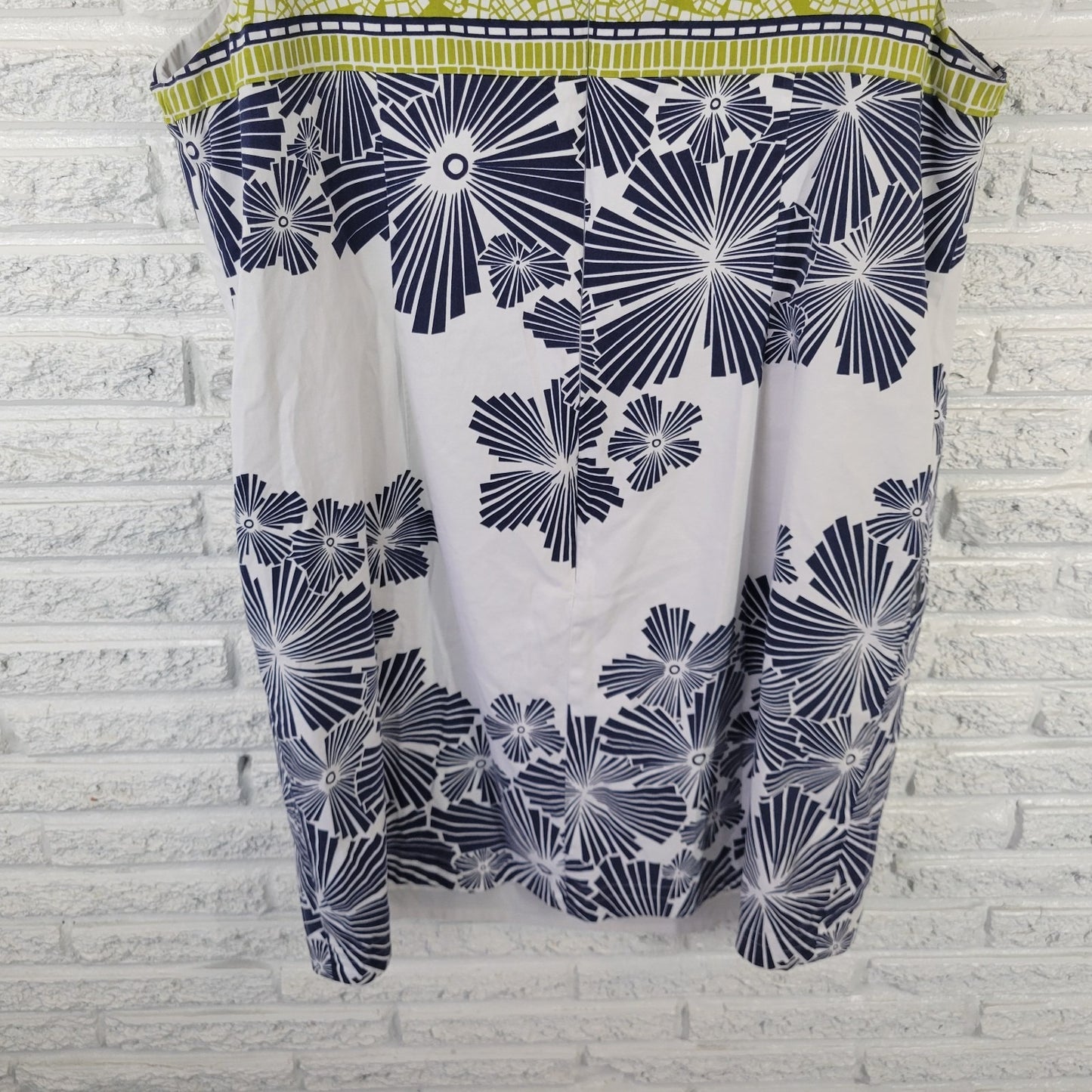 Adrianna Papell Womens Dress 22W Plus Mini Wide Strap Blue Geometric Zip Lined