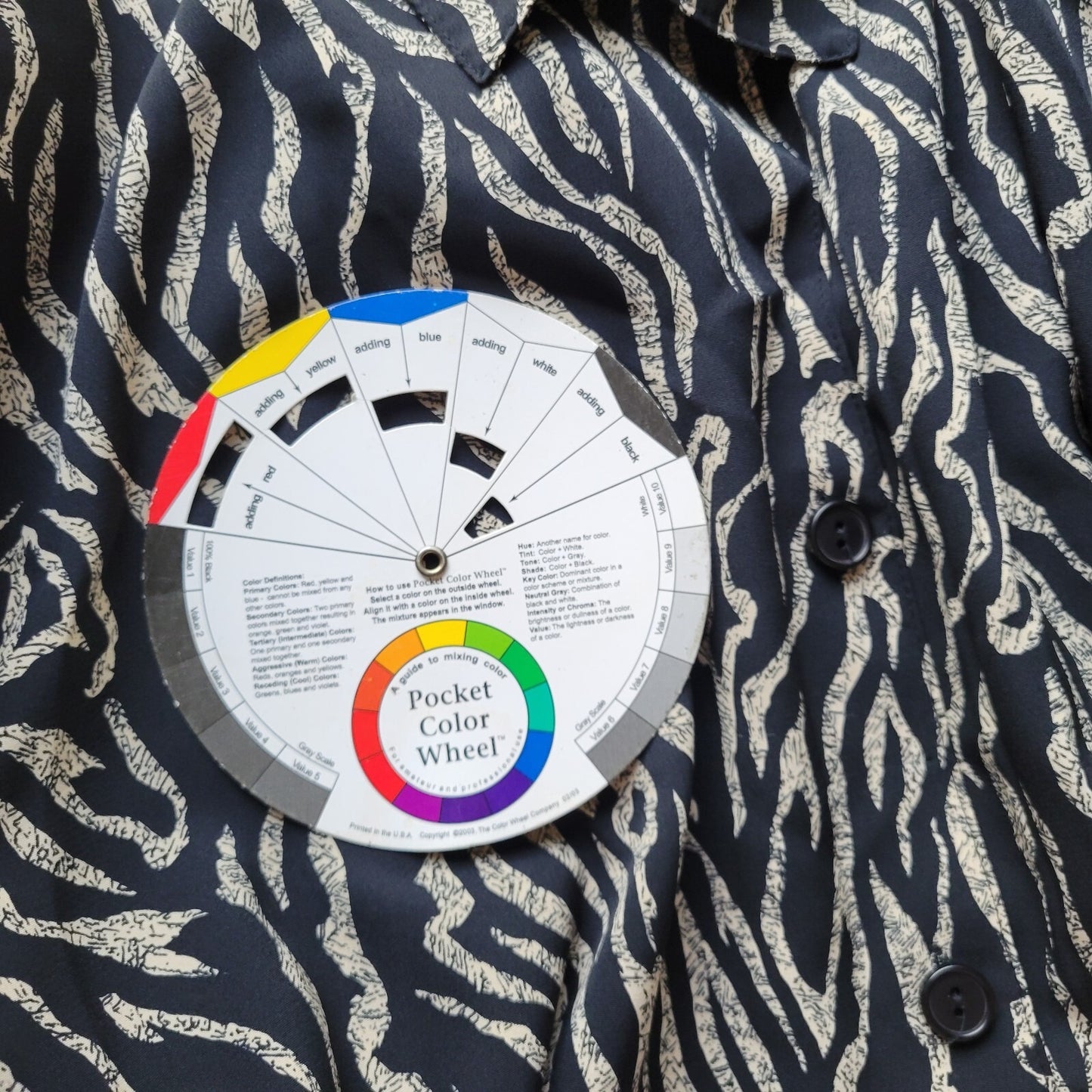 Urban Works Womens Top 1X Plus Roll Tab Sleeve Lightweight Black Animal Print