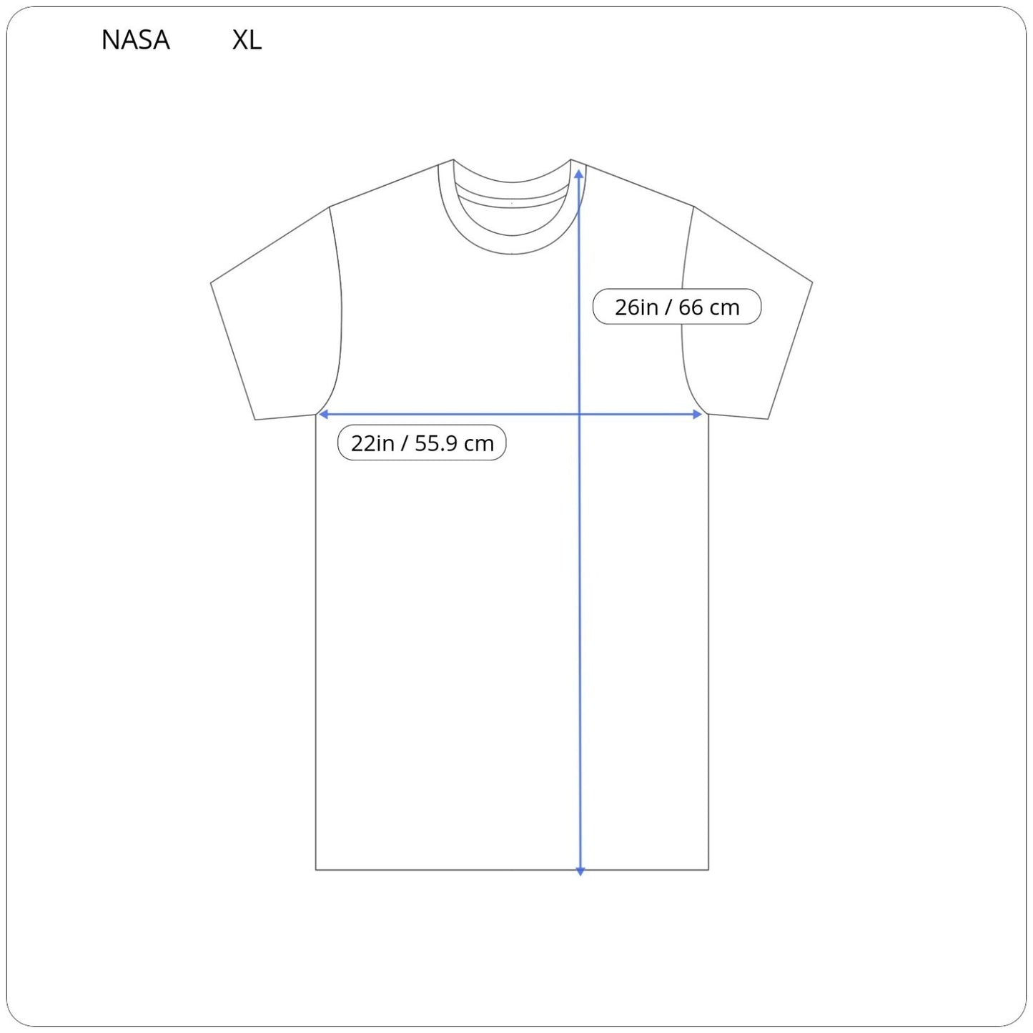 NASA Kennedy Center Adult Top Extra Large XL Tee Green I Need Space Cotton Crew