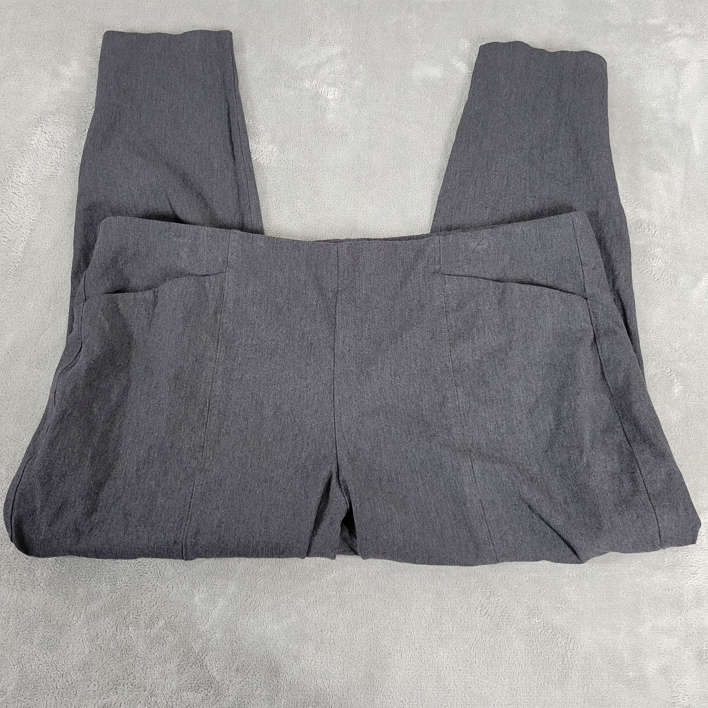 Old Navy Womens Pants 2X Plus Ankle Crop High Rise Gray Pull On Zip Hem Skinny