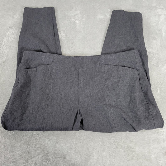 Old Navy Womens Pants 2X Plus Ankle Crop High Rise Gray Pull On Zip Hem Skinny