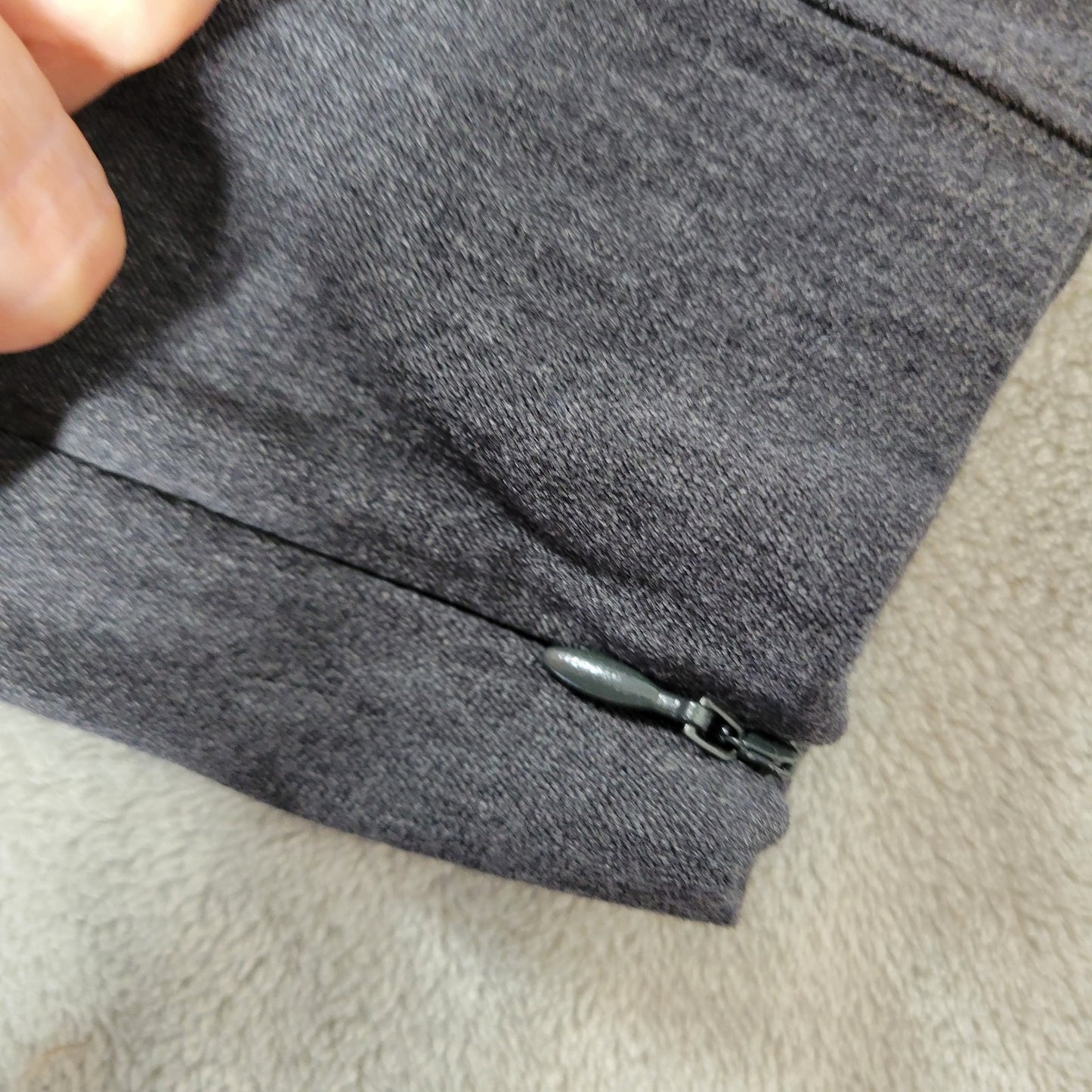 Old Navy Womens Pants 2X Plus Ankle Crop High Rise Gray Pull On Zip Hem Skinny