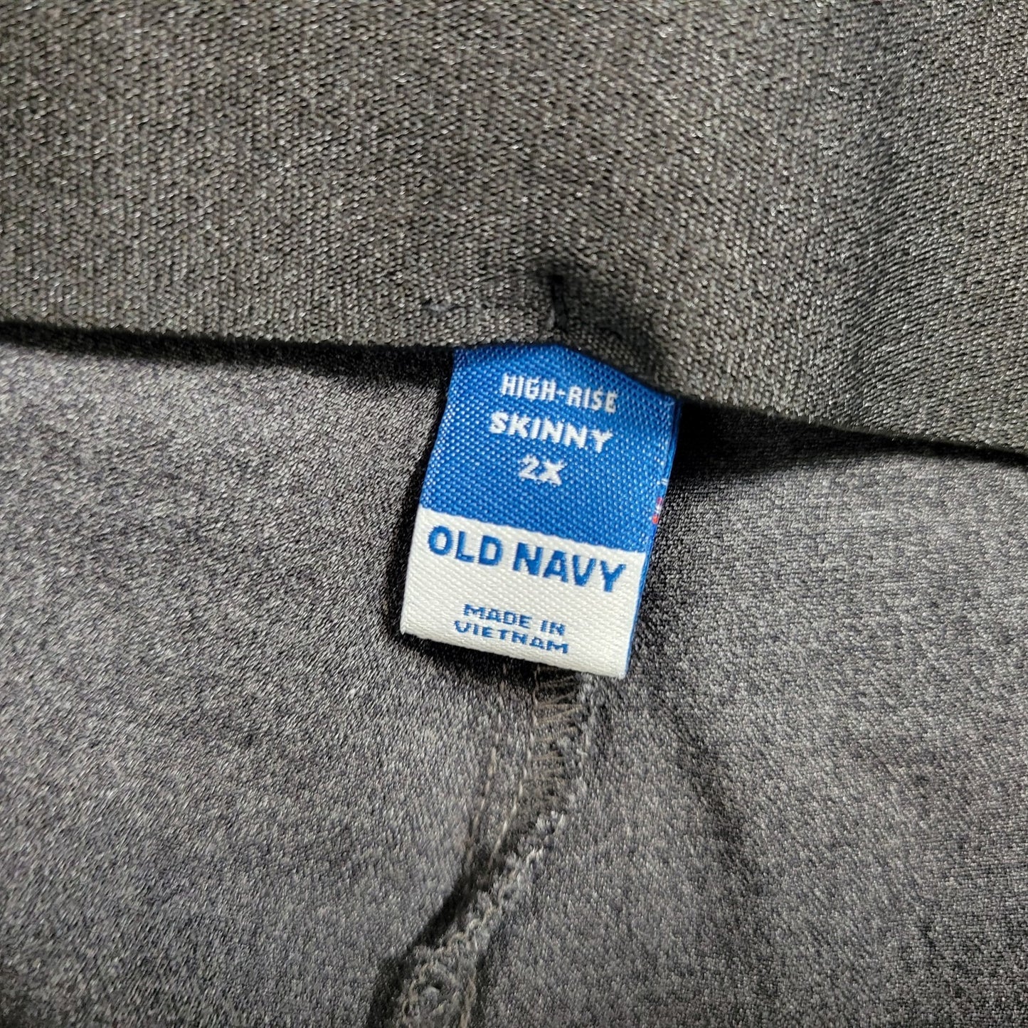 Old Navy Womens Pants 2X Plus Ankle Crop High Rise Gray Pull On Zip Hem Skinny