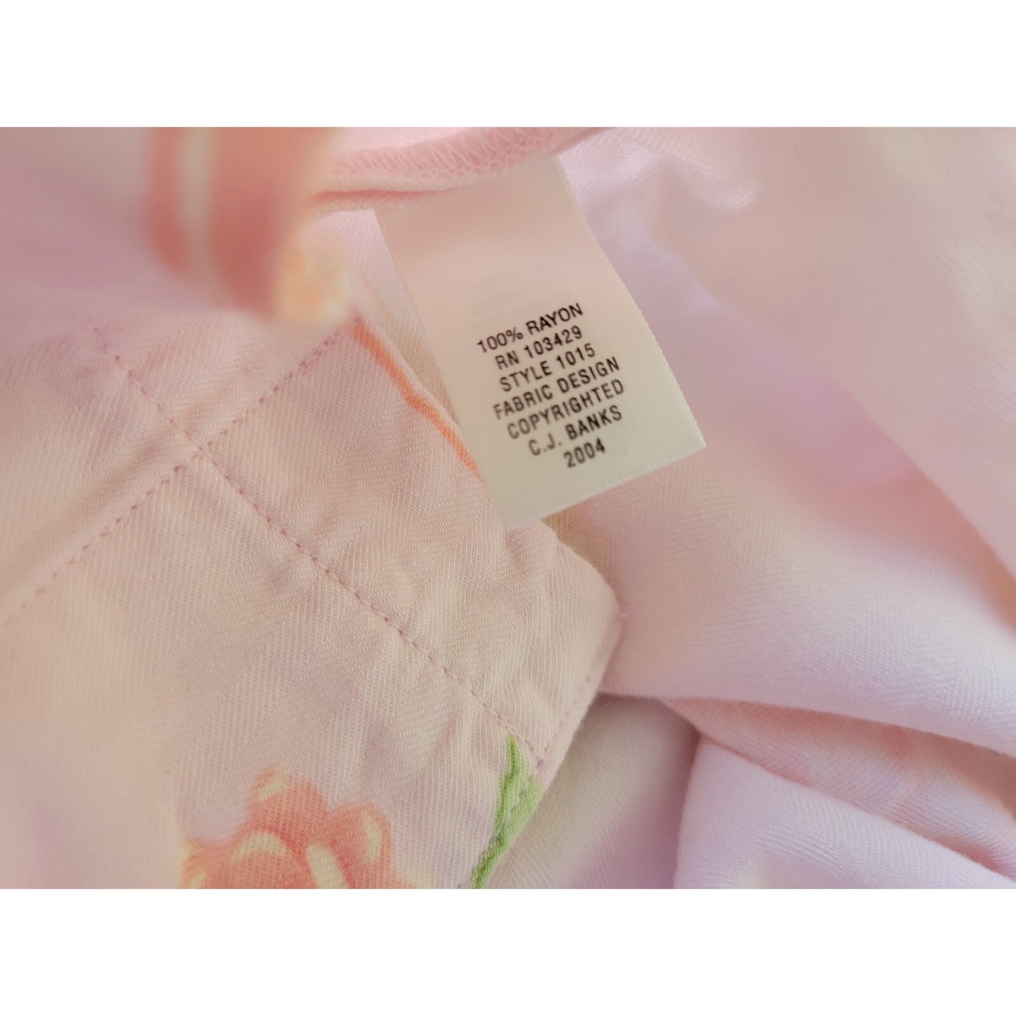 CJ Banks Womens Top X Short Sleeve Pink Tropical Rayon Collar Casual Button Up