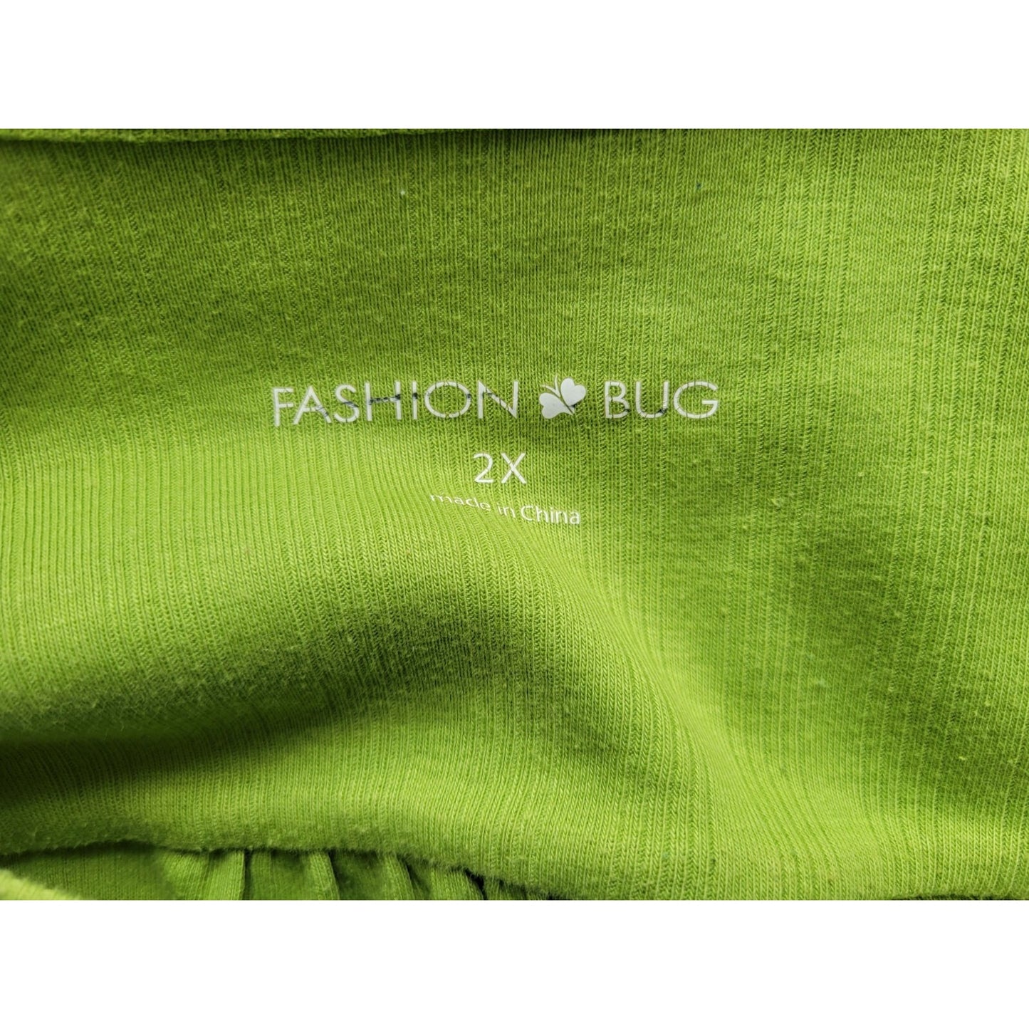 Fashion Bug Womens Top 2X Plus Long Roll Tab Sleeve Green Casual Quarter Button