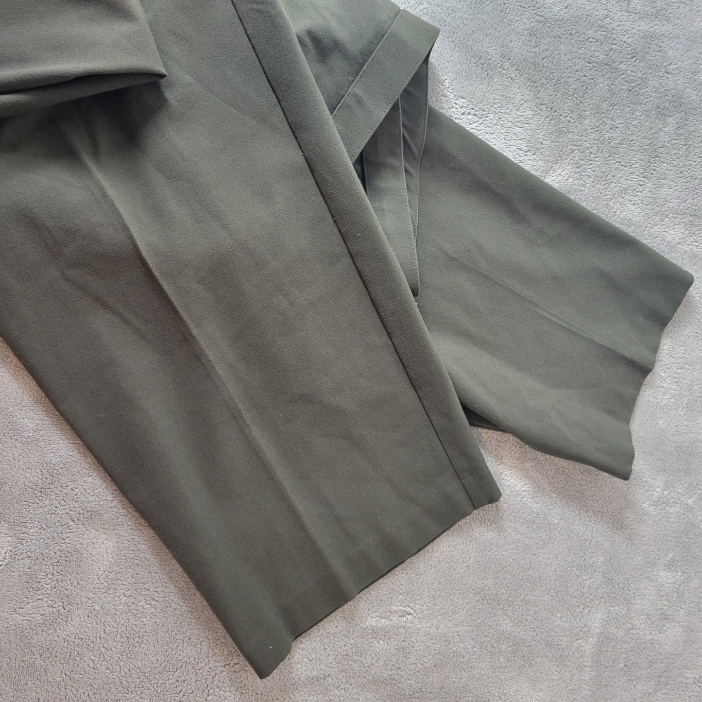 JM Collection Womens Pants 20 Plus Straight Leg Green Poly Blend Zip Fly Career