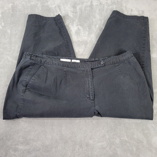 Liz Golf Claiborne Womens Pants 20W Audra Capri Black Zip Fly Cotton Blend Comfy