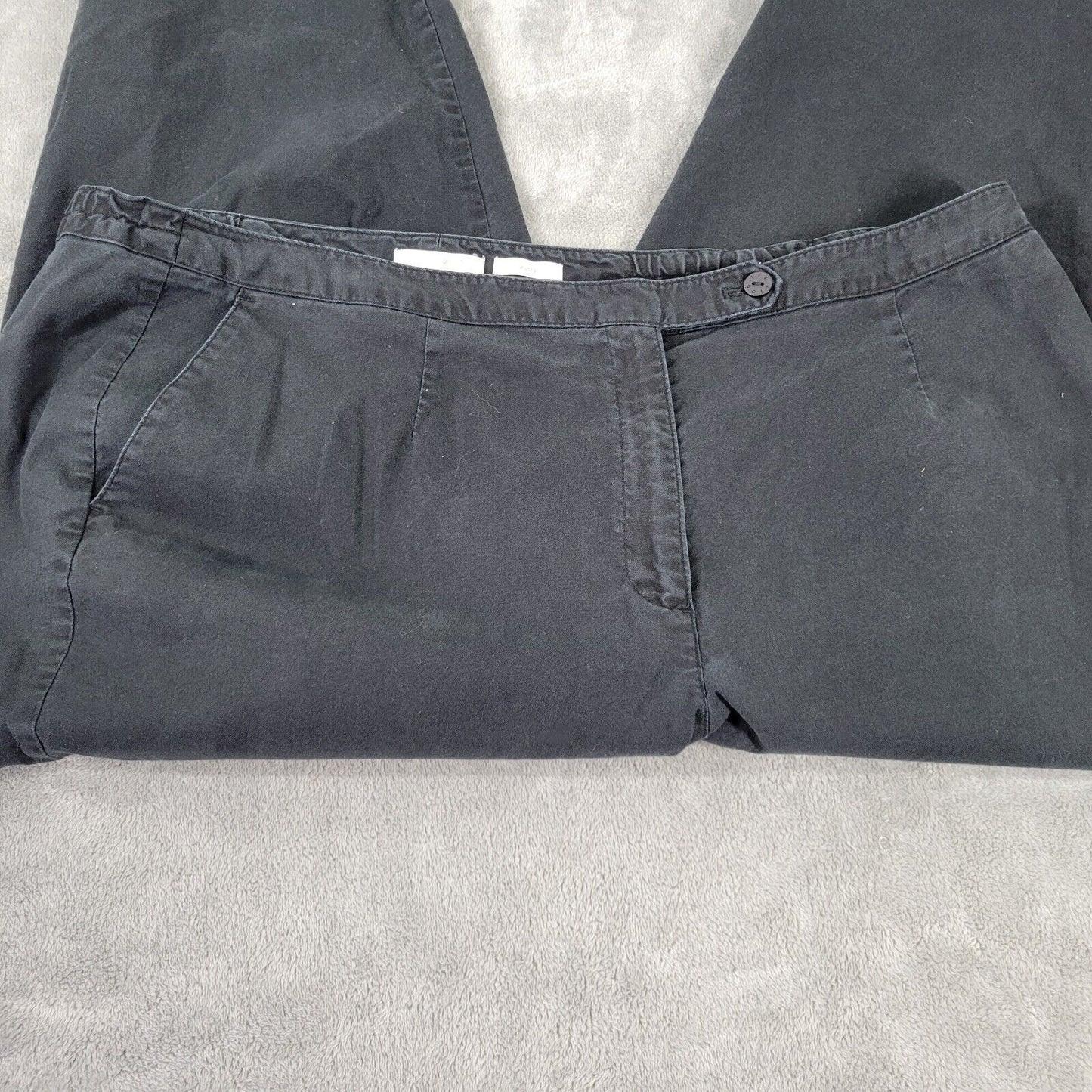 Liz Golf Claiborne Womens Pants 20W Audra Capri Black Zip Fly Cotton Blend Comfy