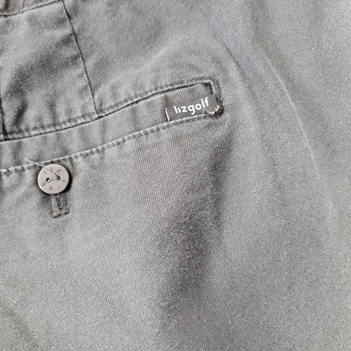 Liz Golf Claiborne Womens Pants 20W Audra Capri Black Zip Fly Cotton Blend Comfy