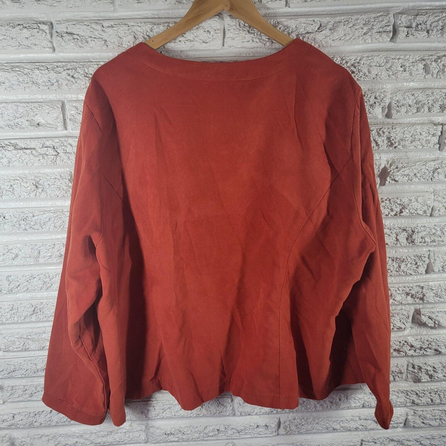 Cato Womens Top 26W 28W Shacket Jacket Orange Velour Zip Up Studded Lightweight