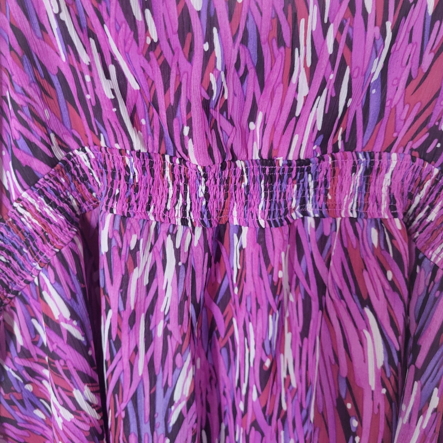 New York City Design Womens Top 22 Plus Swing Purple Watercolor Handkerchief Hem