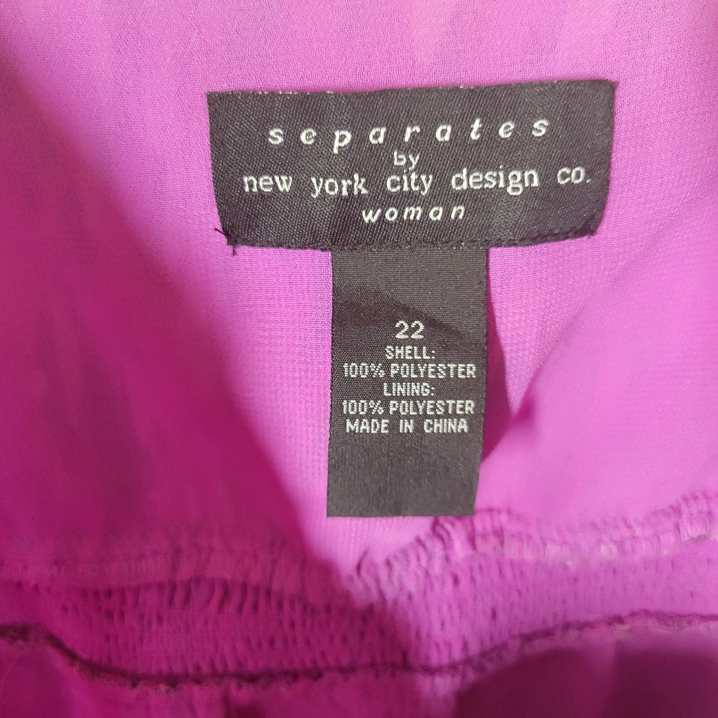 New York City Design Womens Top 22 Plus Swing Purple Watercolor Handkerchief Hem